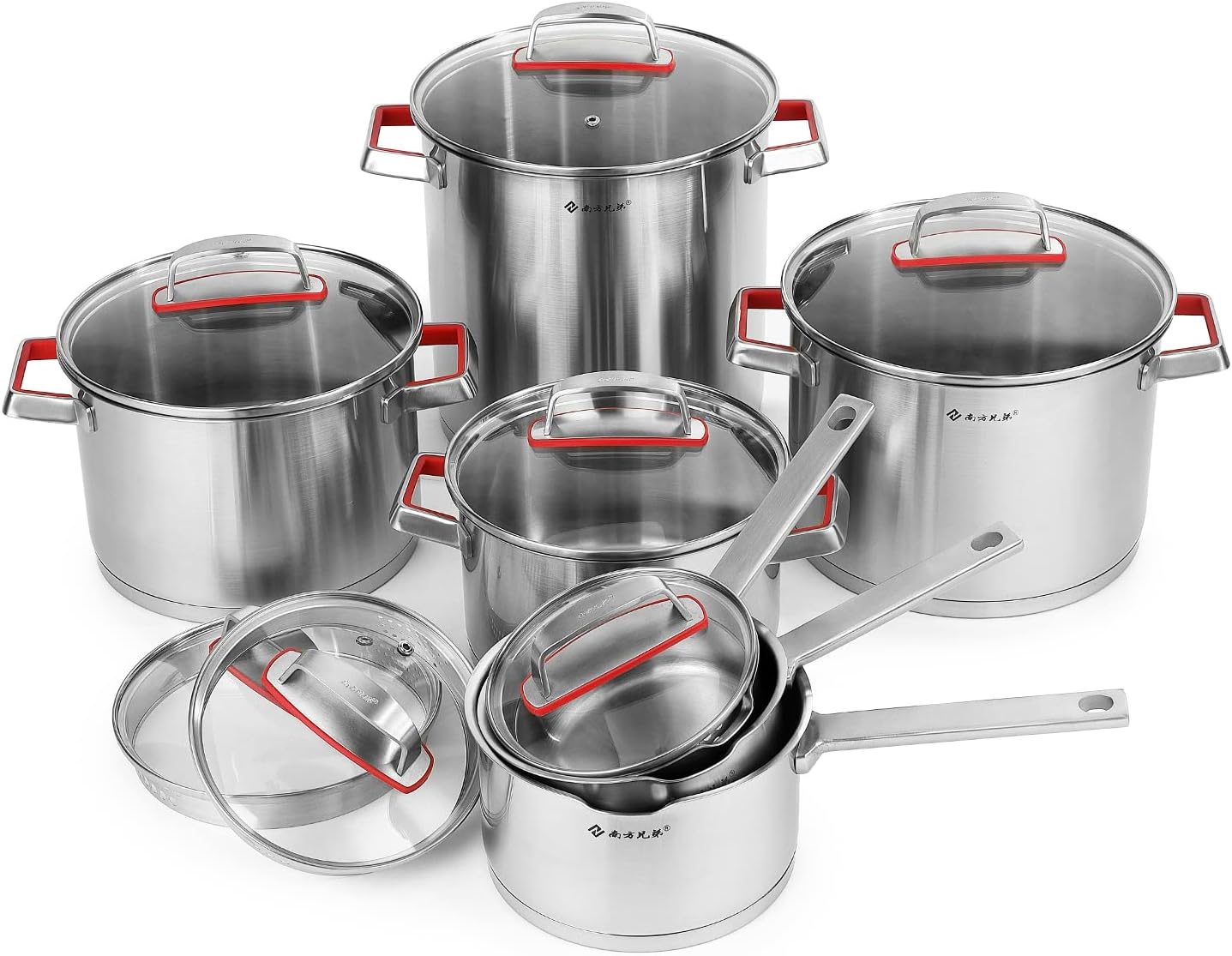 NANFANG BROTHERS 3 Quart Stainless Steel Stock Pot with Glass Lid