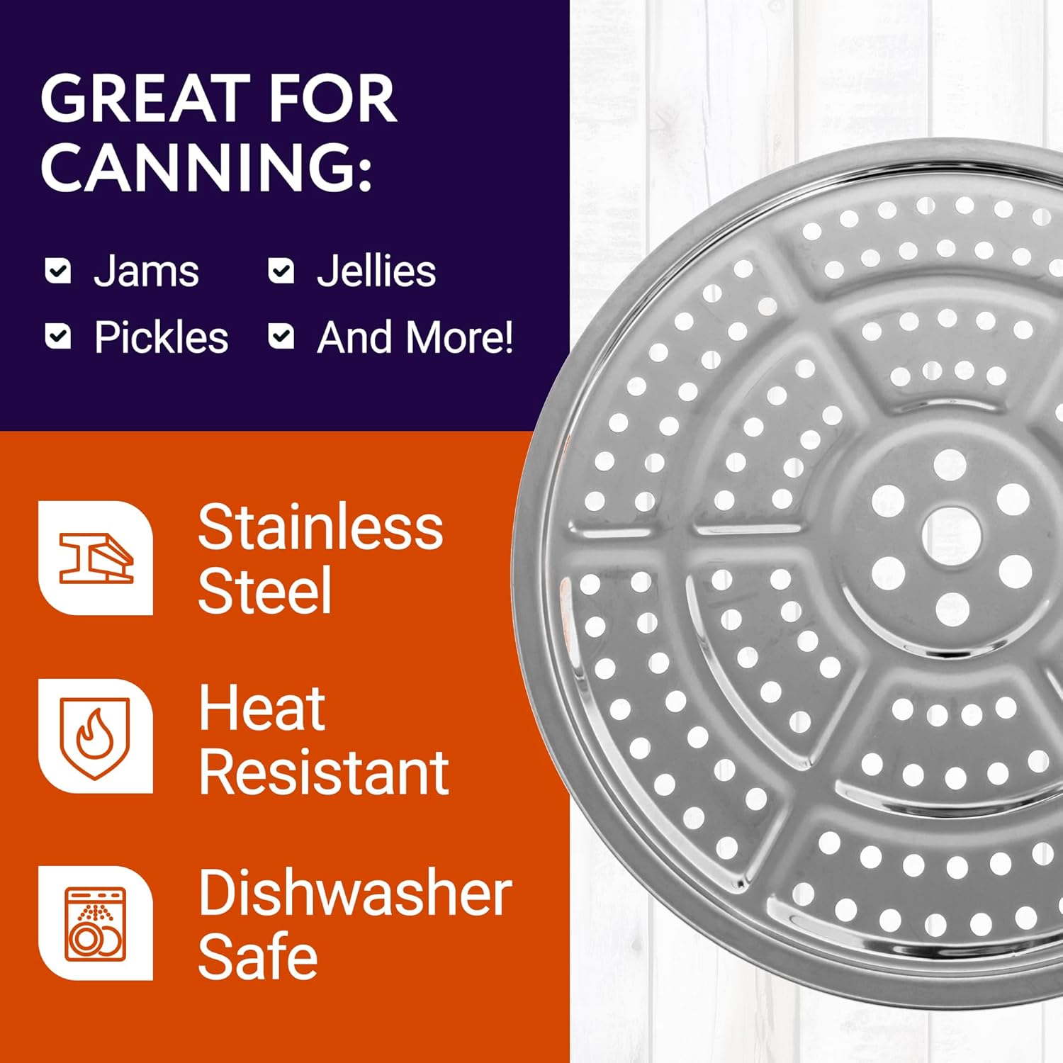 2-Pack Stainless Steel Canning Rack for Pressure Cookers