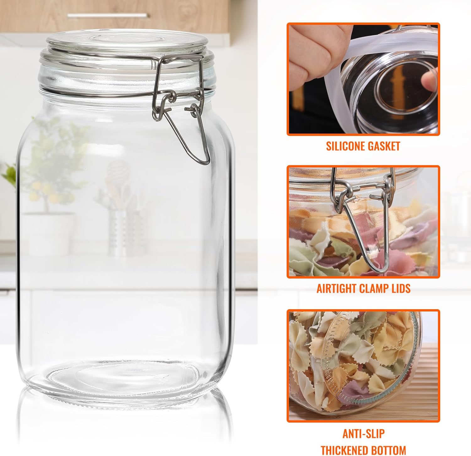 AuroTrends Glass Jars Set
