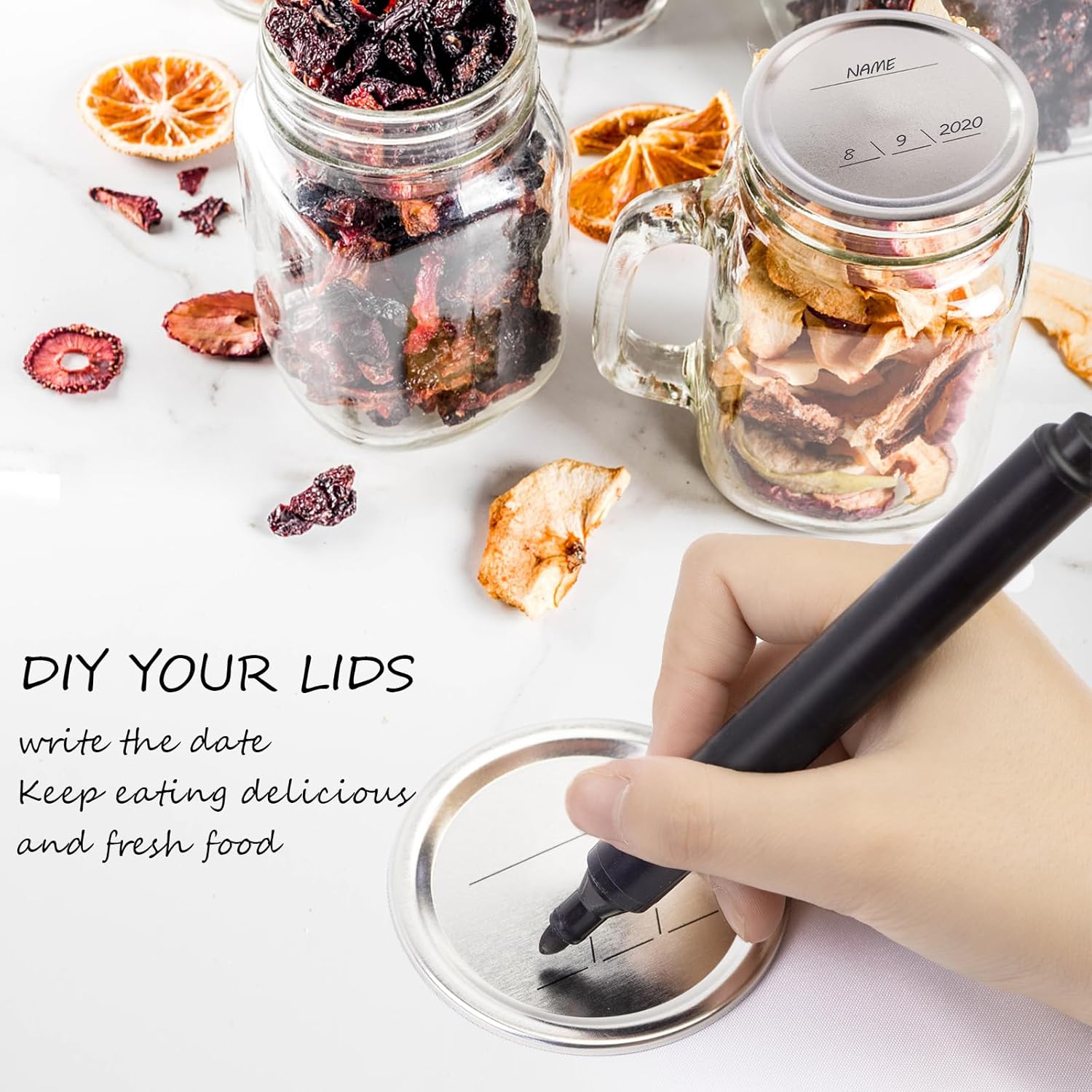 100-Piece Set of Rust-Resistant Mason Jar Lids for Food Preservation