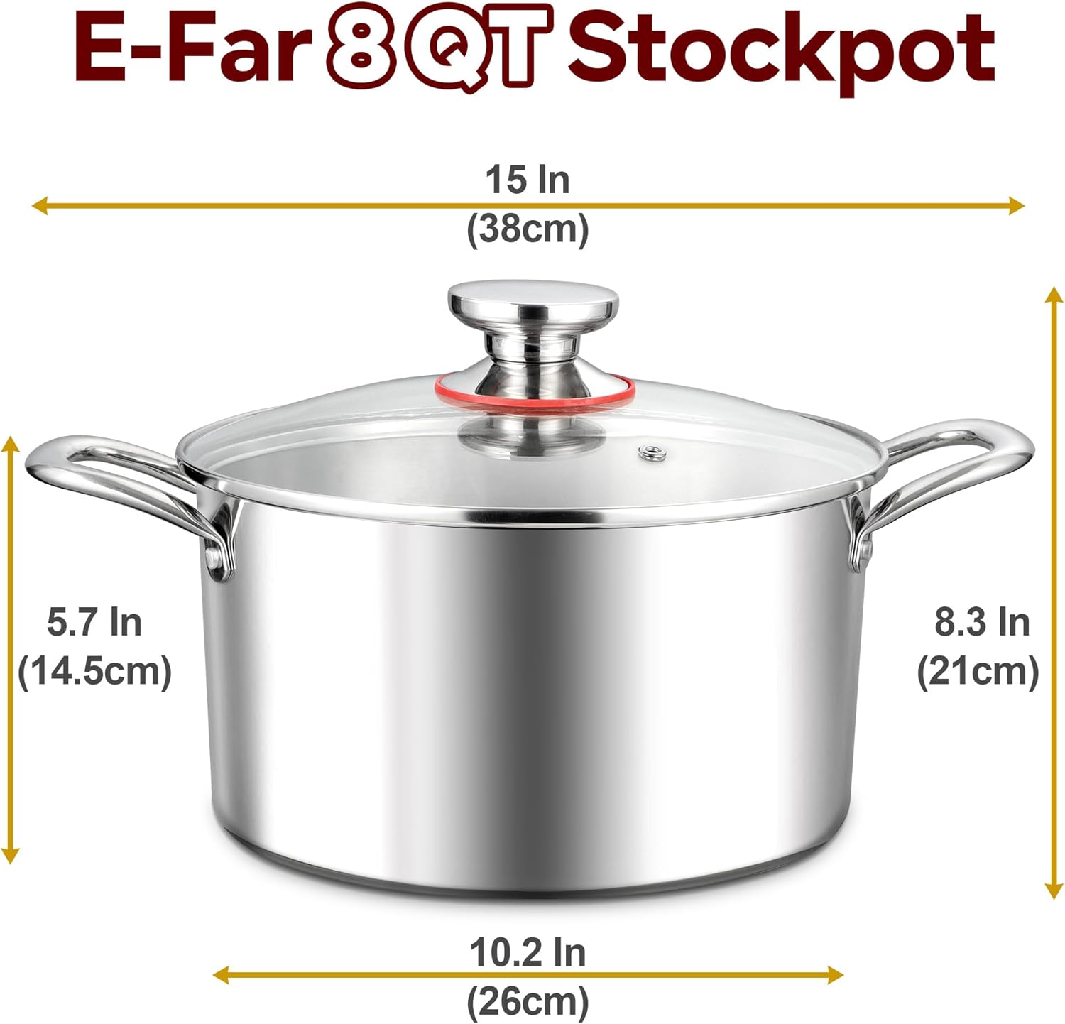 E-far 8 Qt Stock Pot