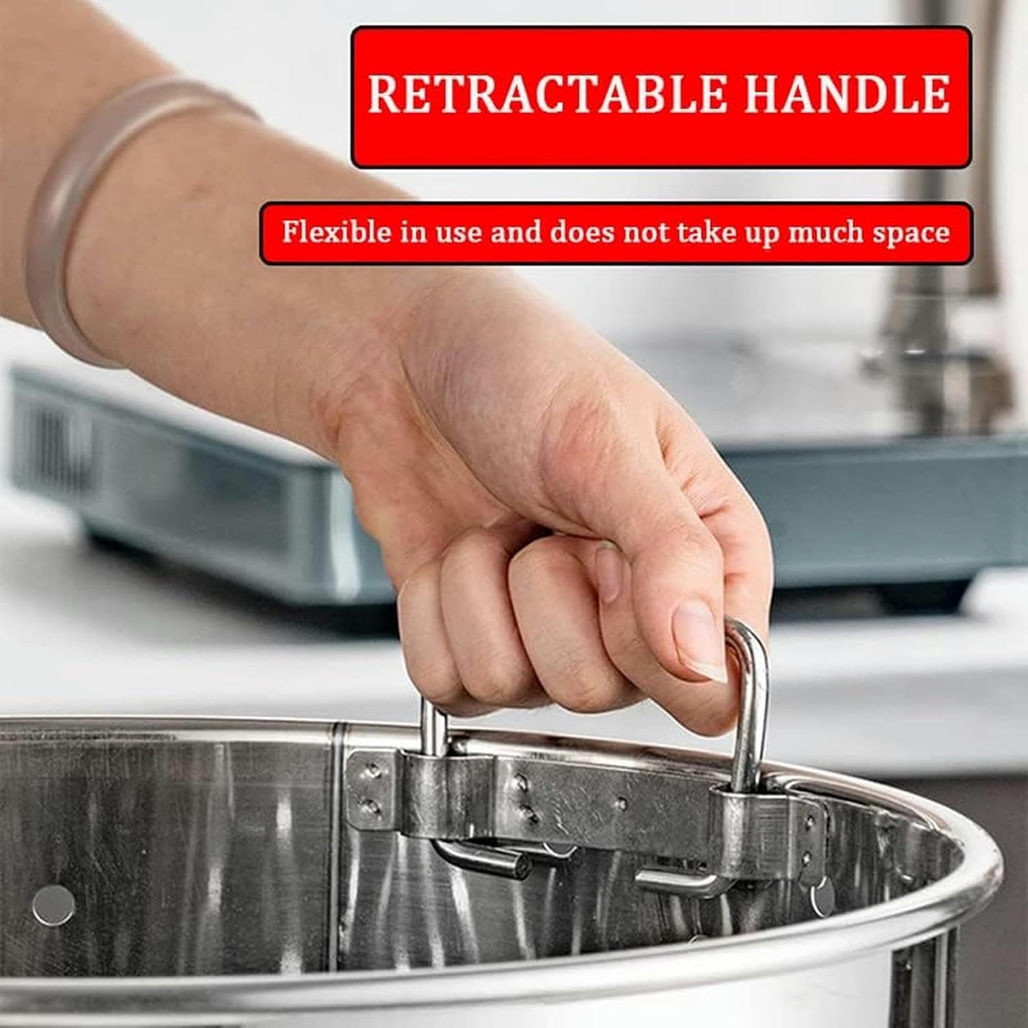 Heavy-Duty Stainless Steel Stock Pot with Steamer Basket 45x45cm