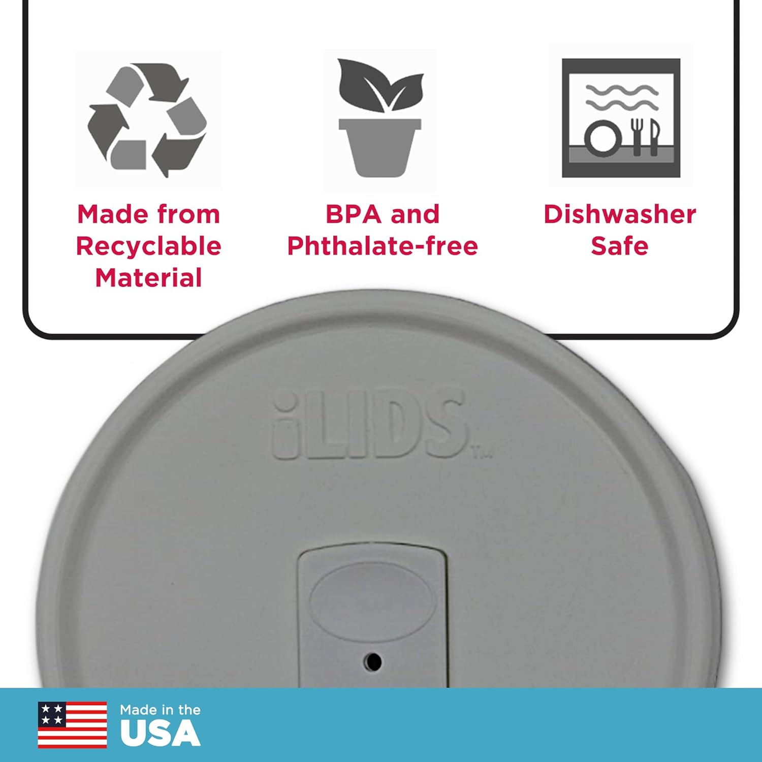 iLIDs Mason Jar Wide Mouth Lids 2 Pack