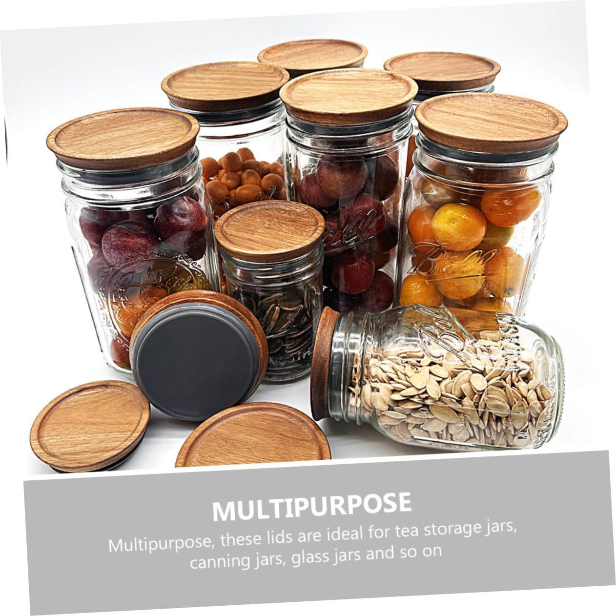 2-Piece Airtight Mason Jar Lid Set with Silicone Seal