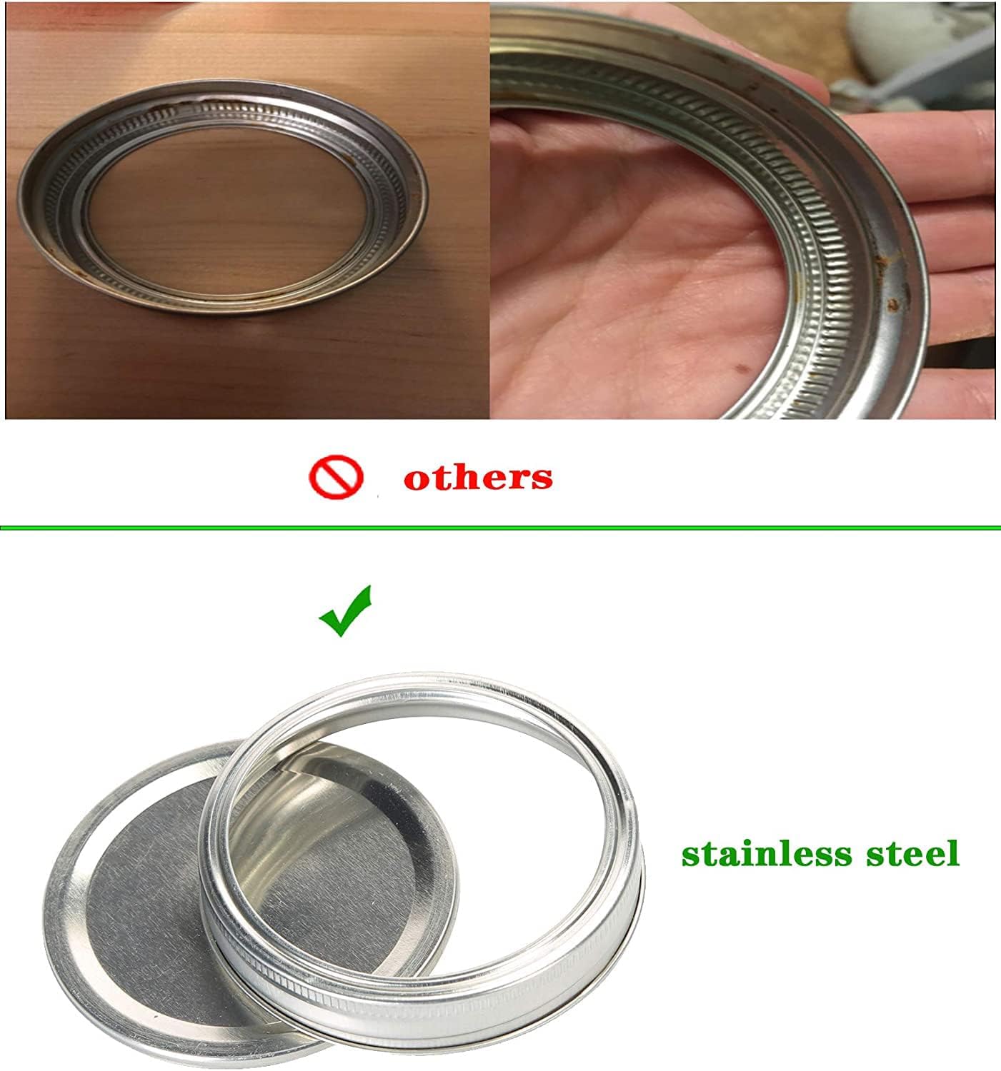 Wide mouth Canning Lids Rings