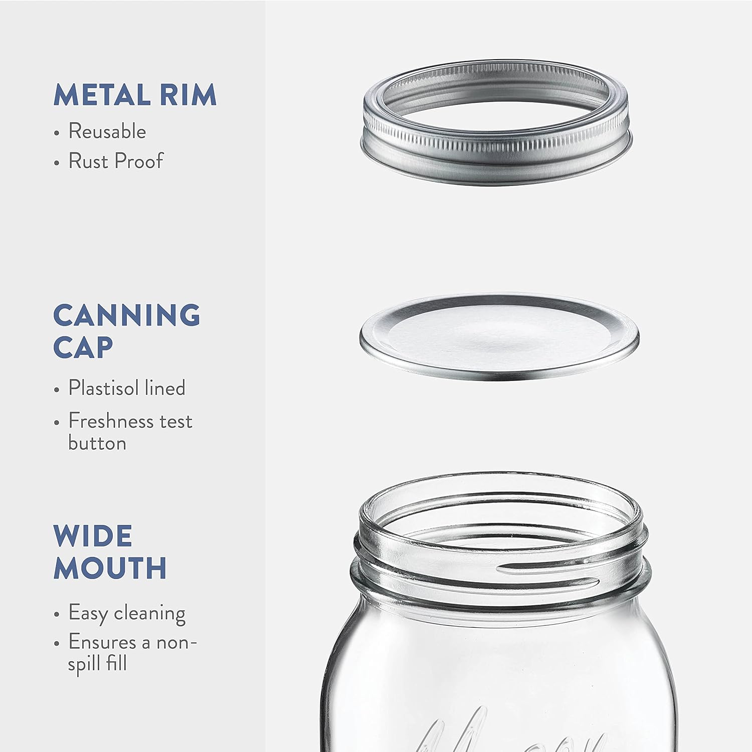 4-Pack Mason Jars with lids - Home Kitchen Canning Preserving _same_day