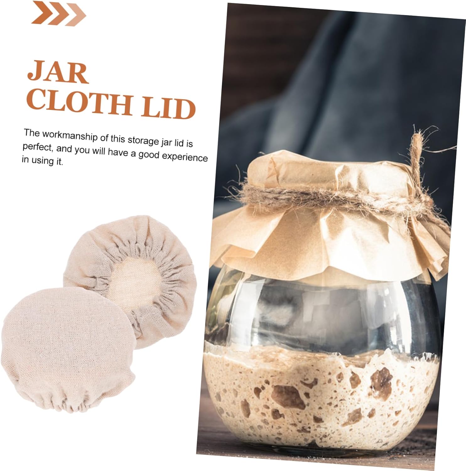 Garneck 2pcs Reusable Muslin Jar Covers