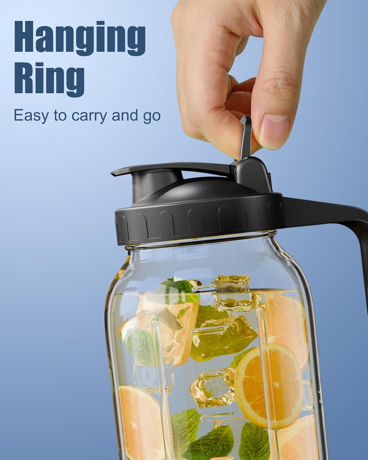 Quick ship 4 pack wide mouth mason jar lids with handle