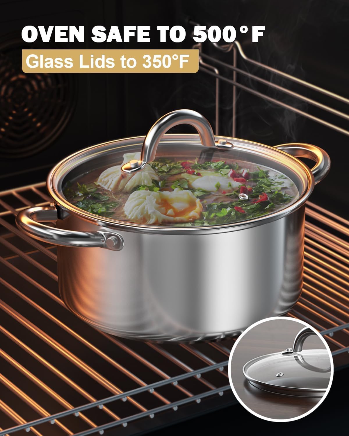 Cook N Home 12-Quart Stainless Steel Stockpot with Lid