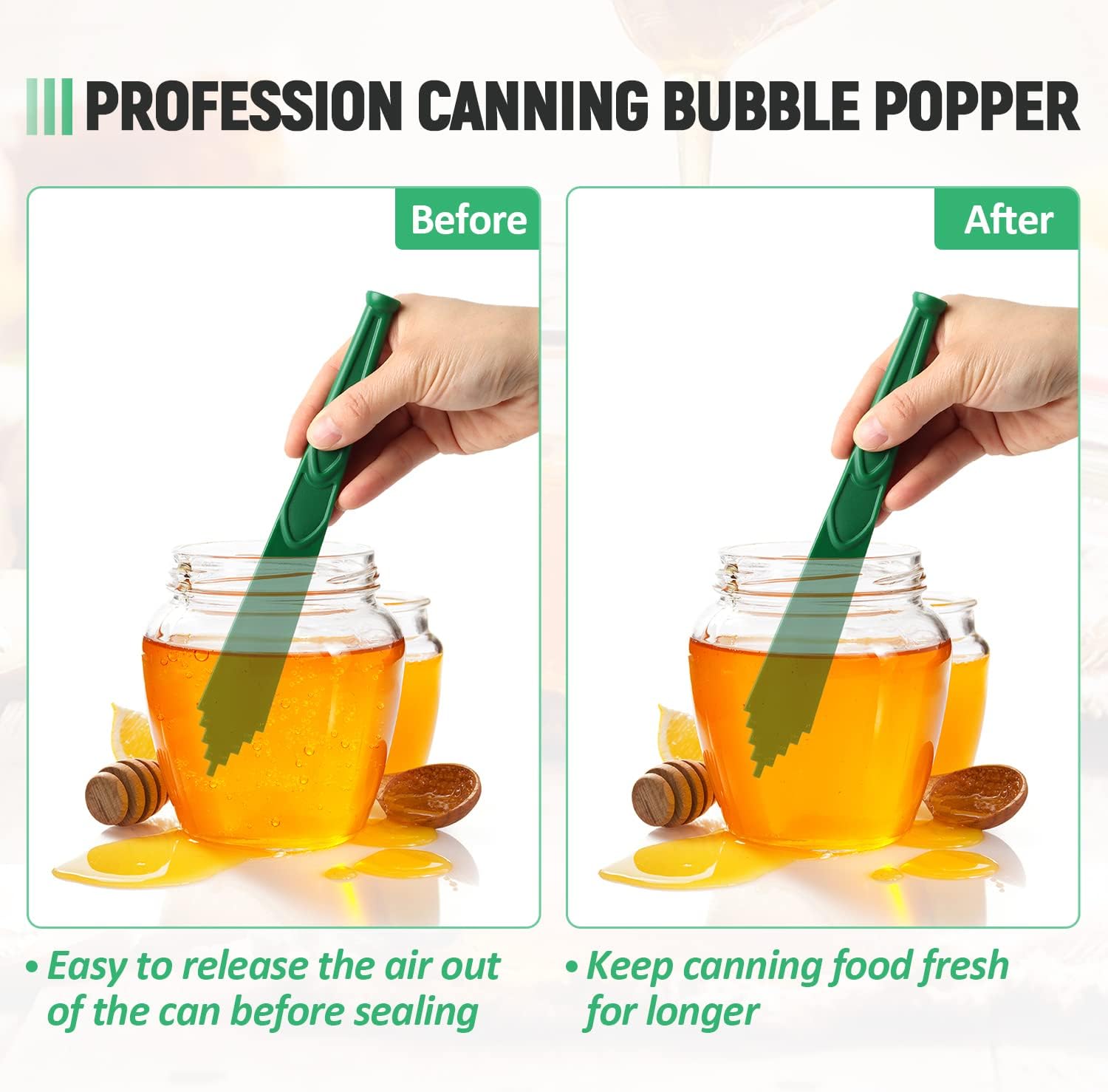 P Magnetic Jar Lid Lifter Canning Bubble Popper Remover Measurer 3 In 1