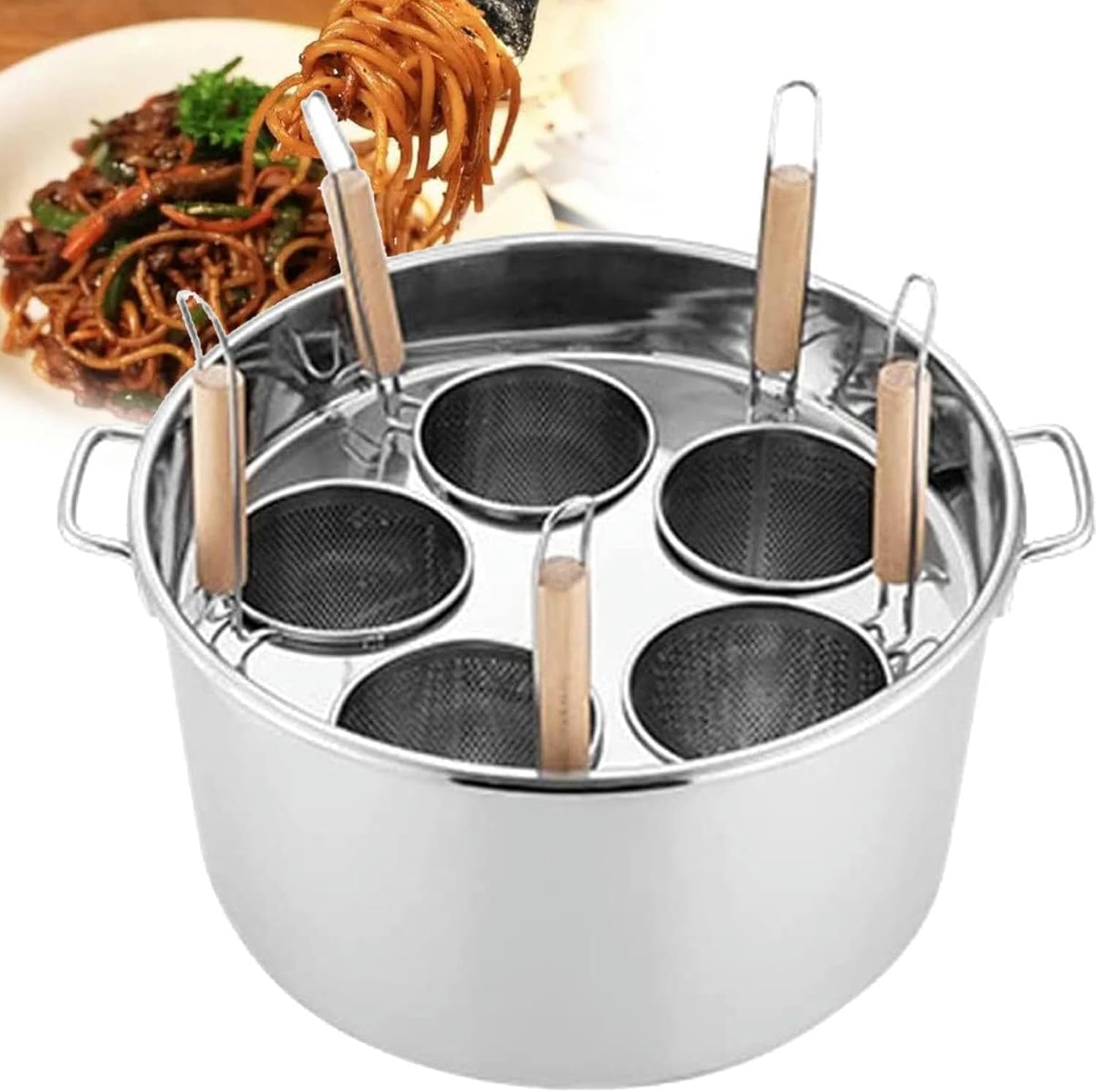 Quick-Cooking Pasta Pot Set with Strainer Basket