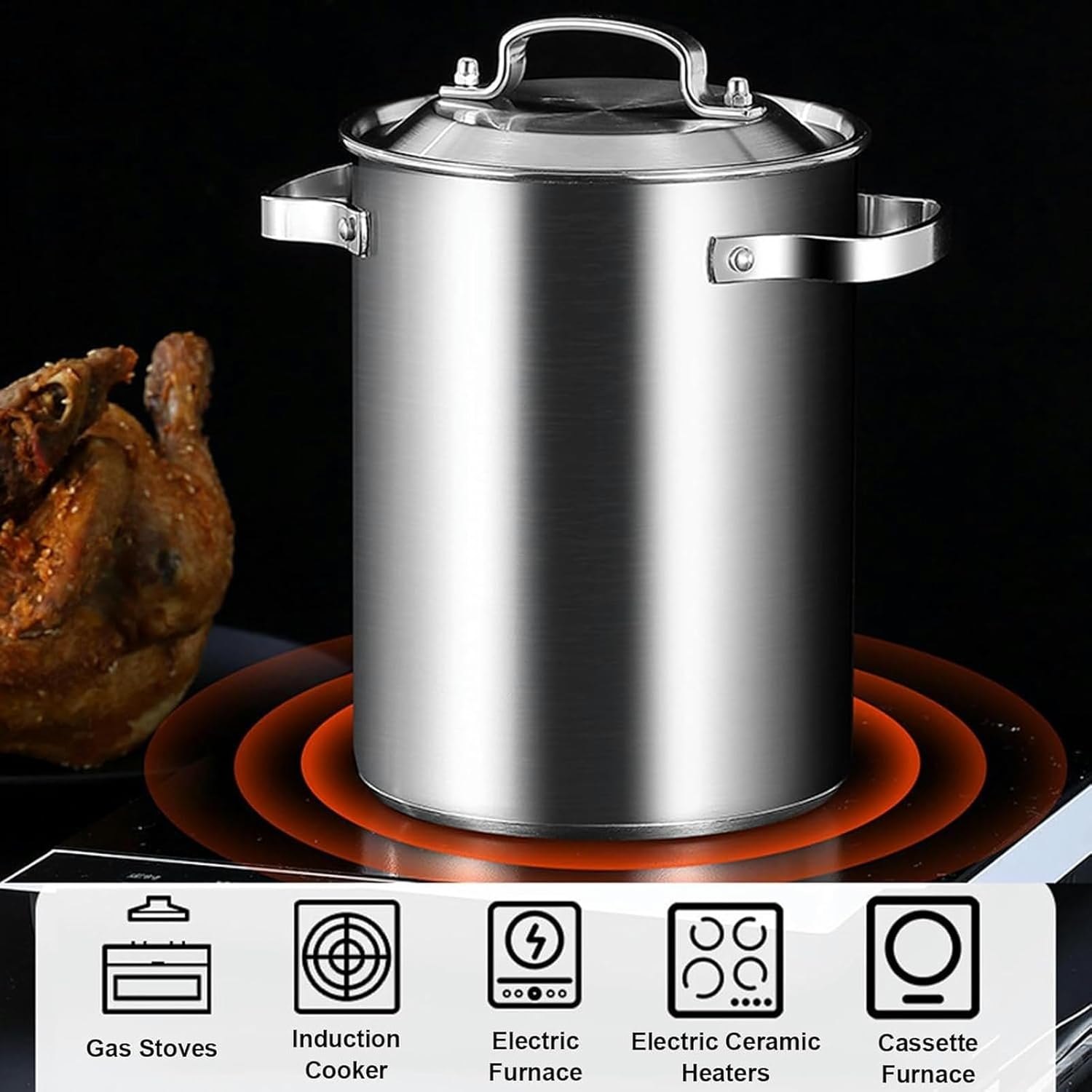304 Stainless Steel Asparagus Pot