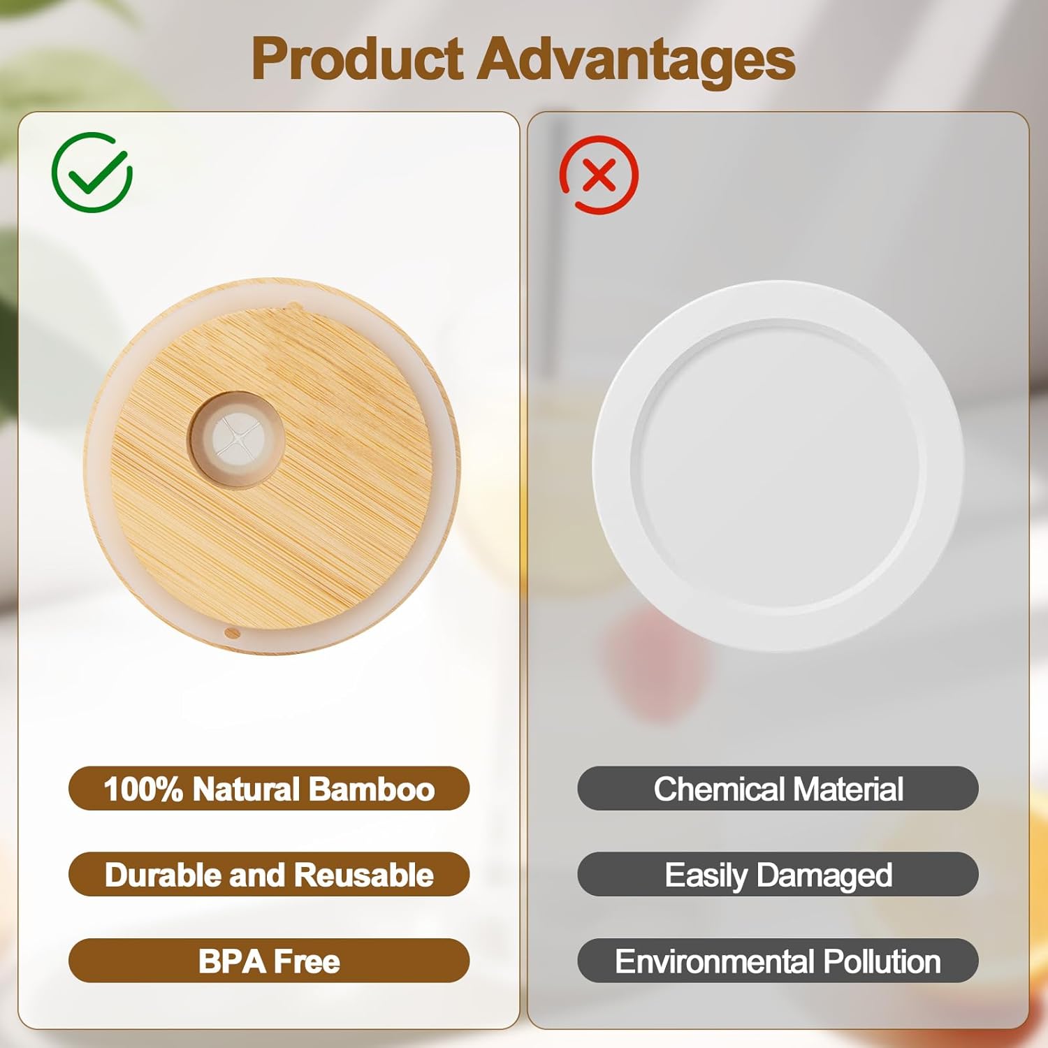 Perfect Bamboo Lids for School Lunches and Parties