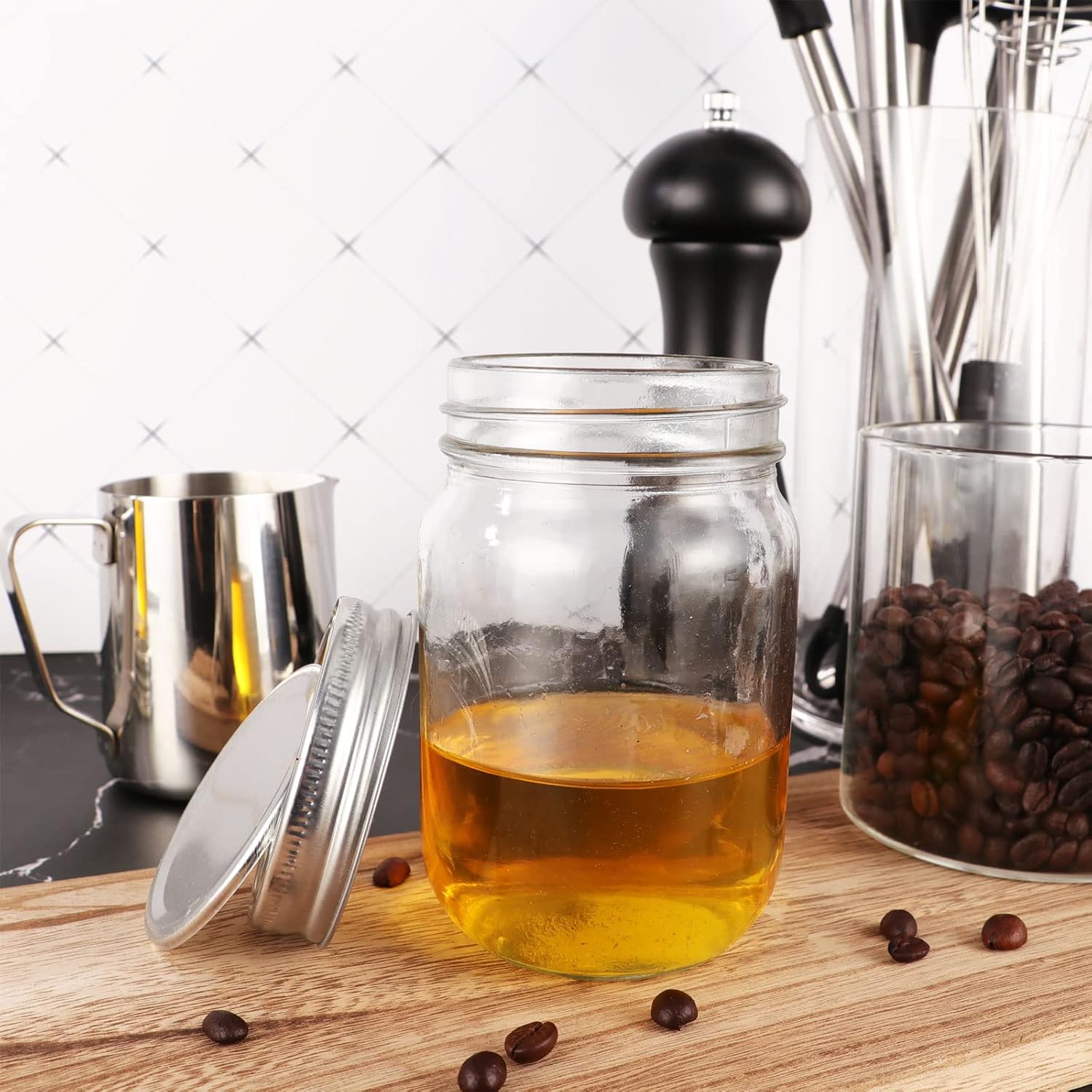 Haneye 20-Piece Glass Mason Jars