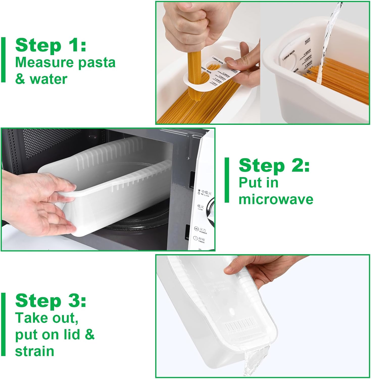 Microwave Pasta Maker with Strainer Lid