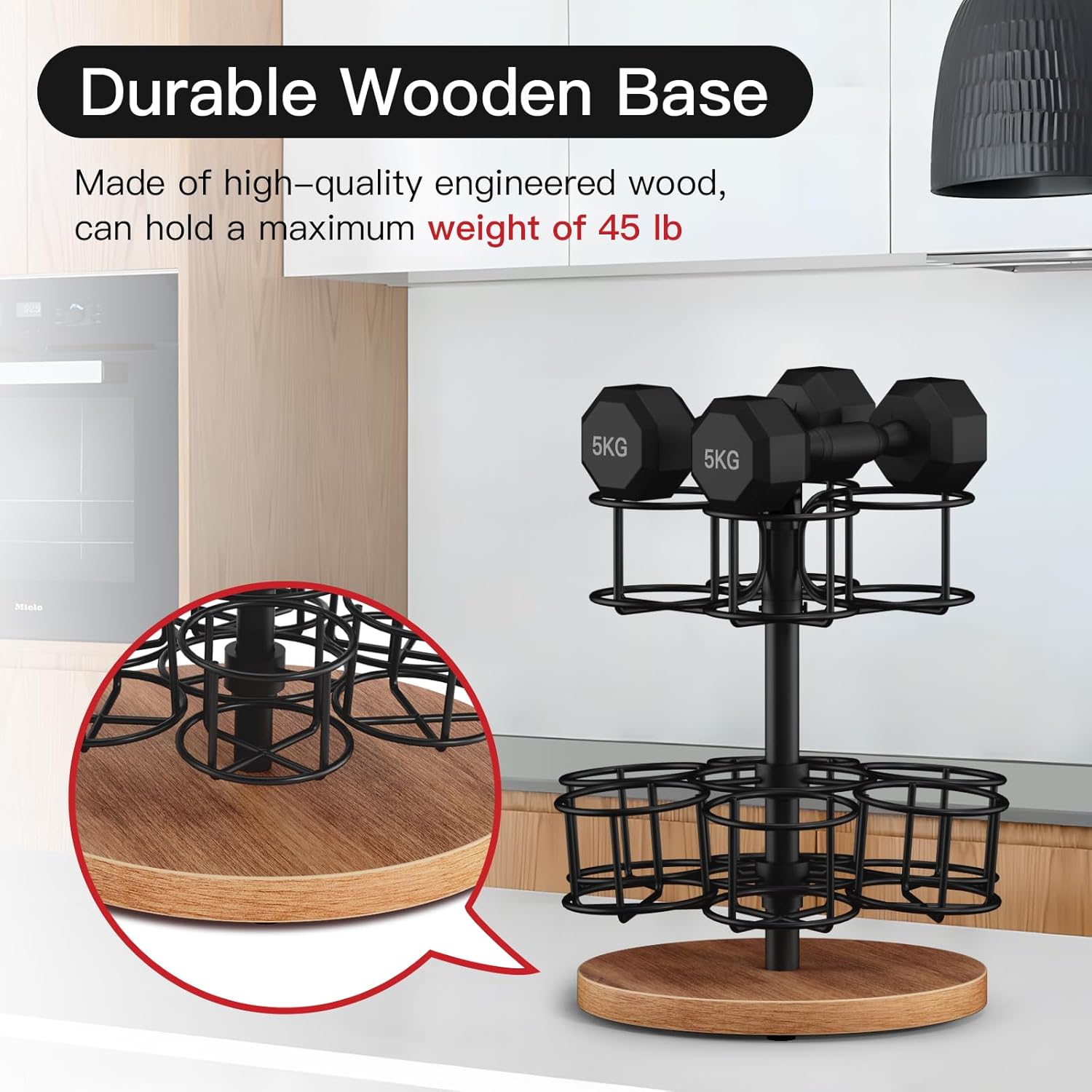2-Tier Rotating Mason Jar Rack for 16oz Jars 1