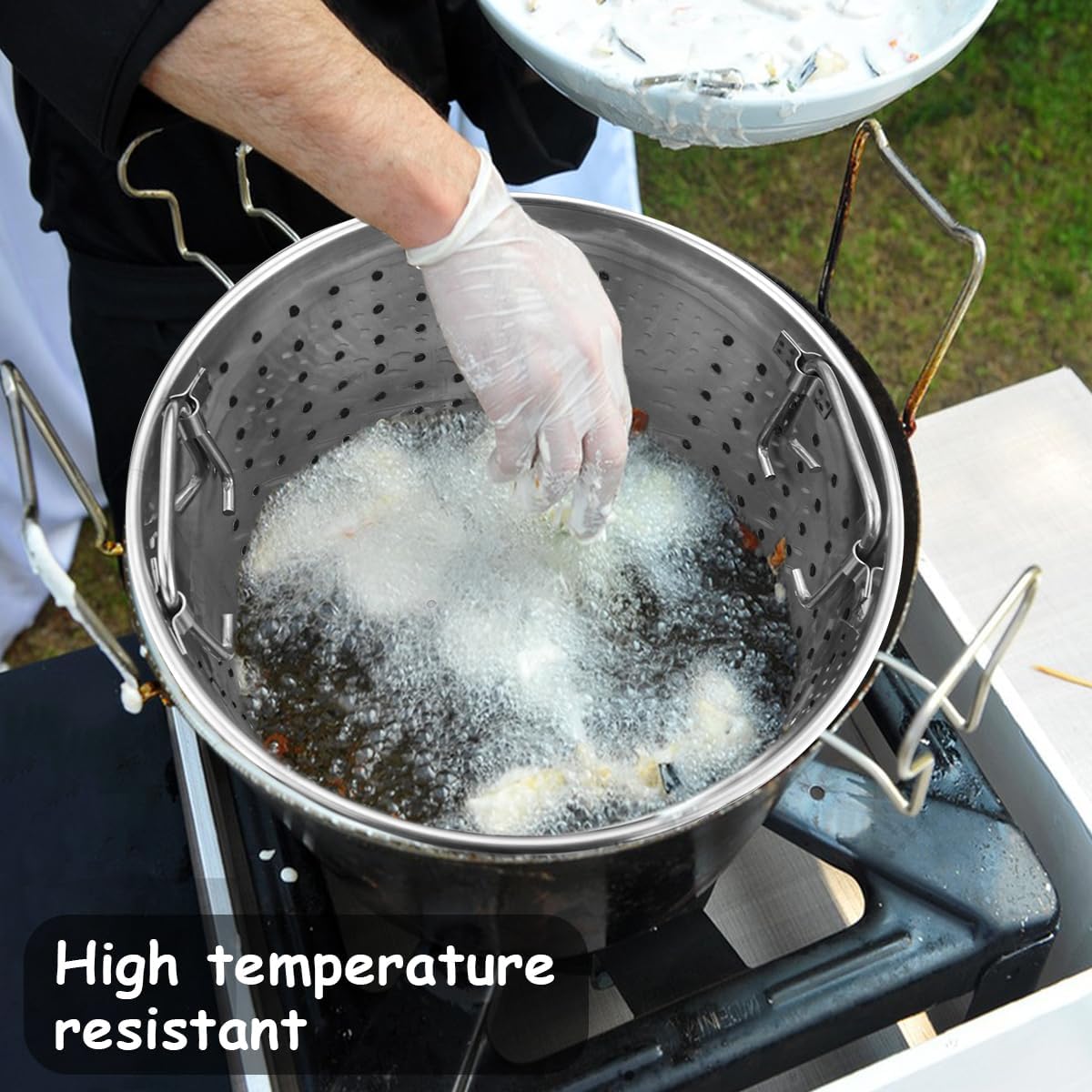 High-Quality Stainless Steel Stock Pot Steamer Basket