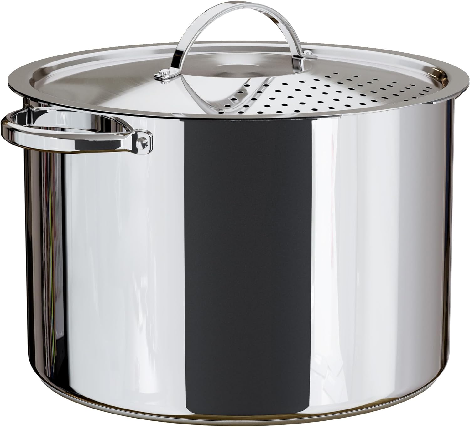 Cooler Concepts Stainless Steel Pasta Pot with Twist Lock Strainer Lid