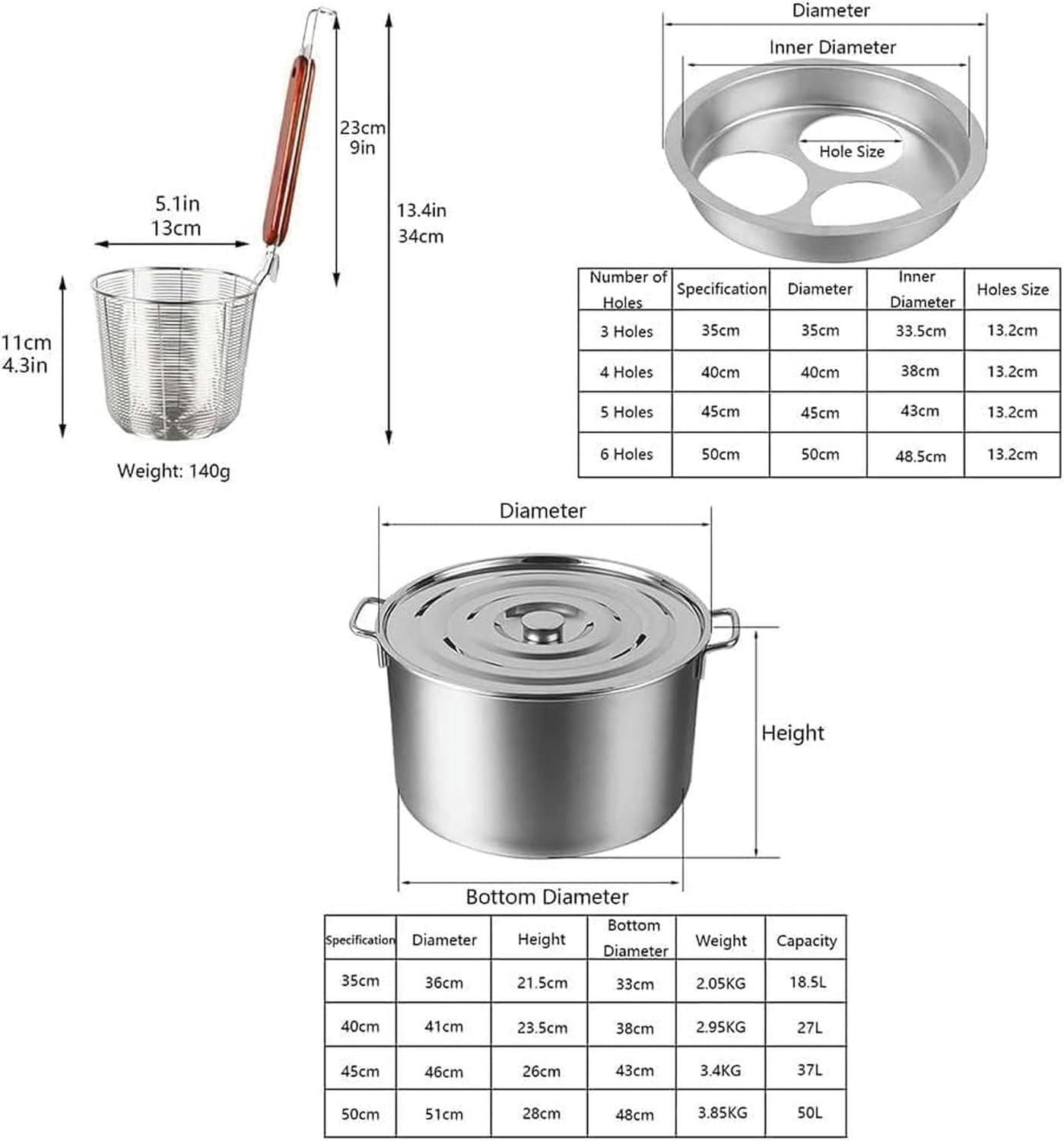 Stainless Steel Pasta Cooker Set for Kitchen Restaurants