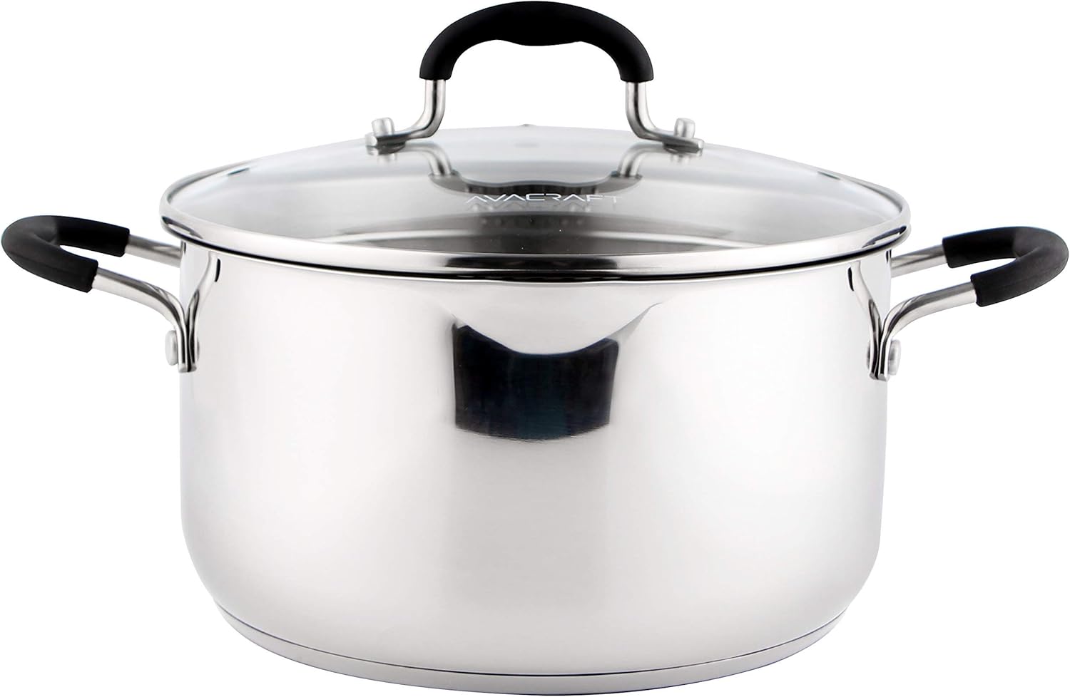 AVACRAFT 6QT Stainless Steel Stockpot with Glass Lid