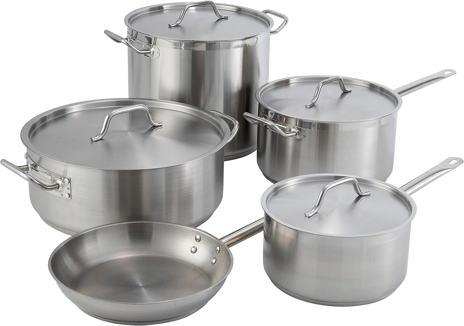 Winco Winware Stainless Steel 45 qt Sauce Pan with Cover