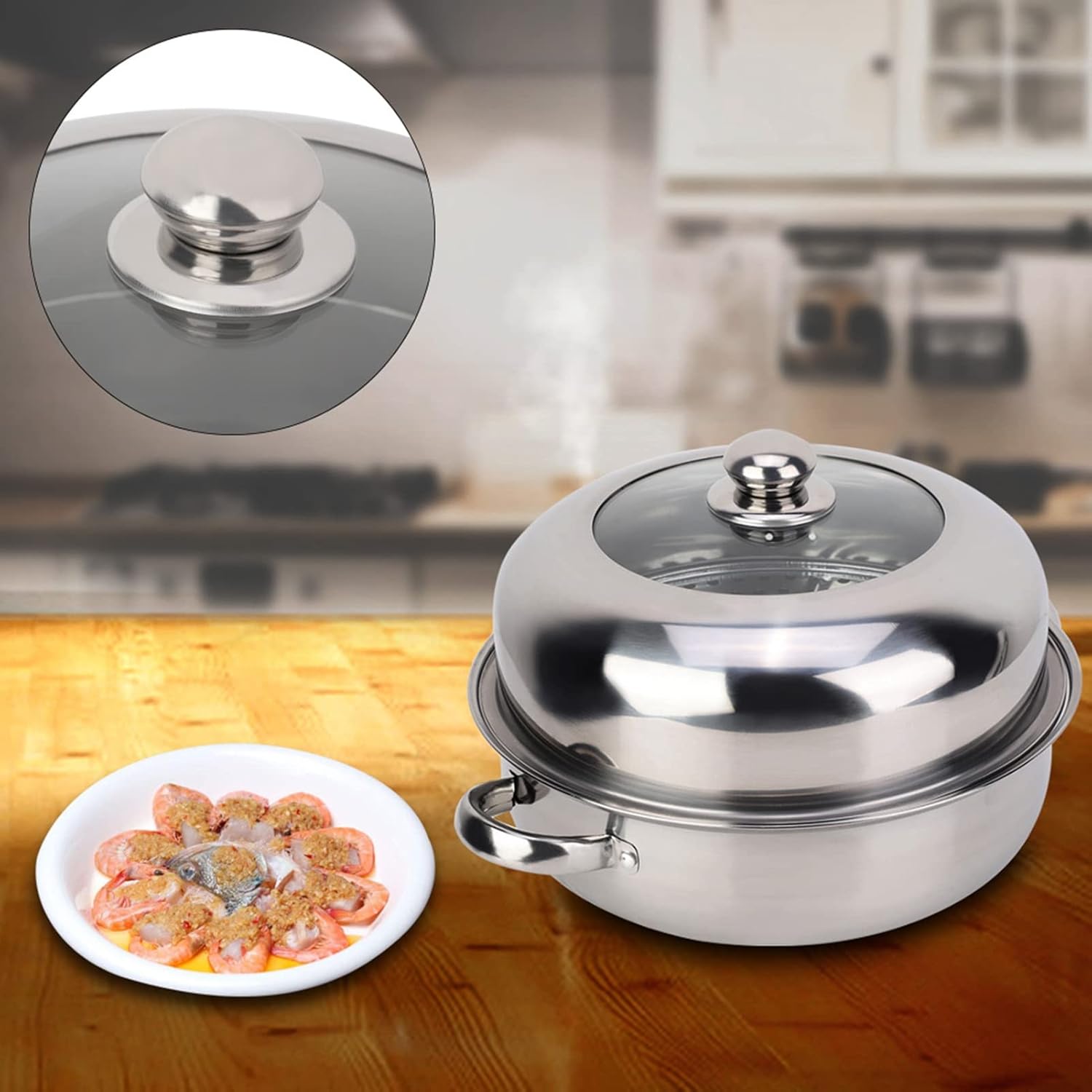 28CM Stainless Steel Single Layer Steamer Pot Delicious Cooking Made Easy