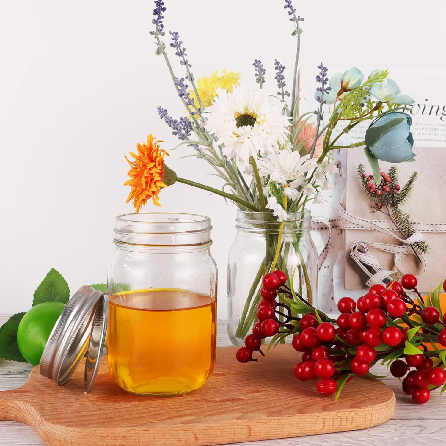Haneye 20-Piece Glass Mason Jars