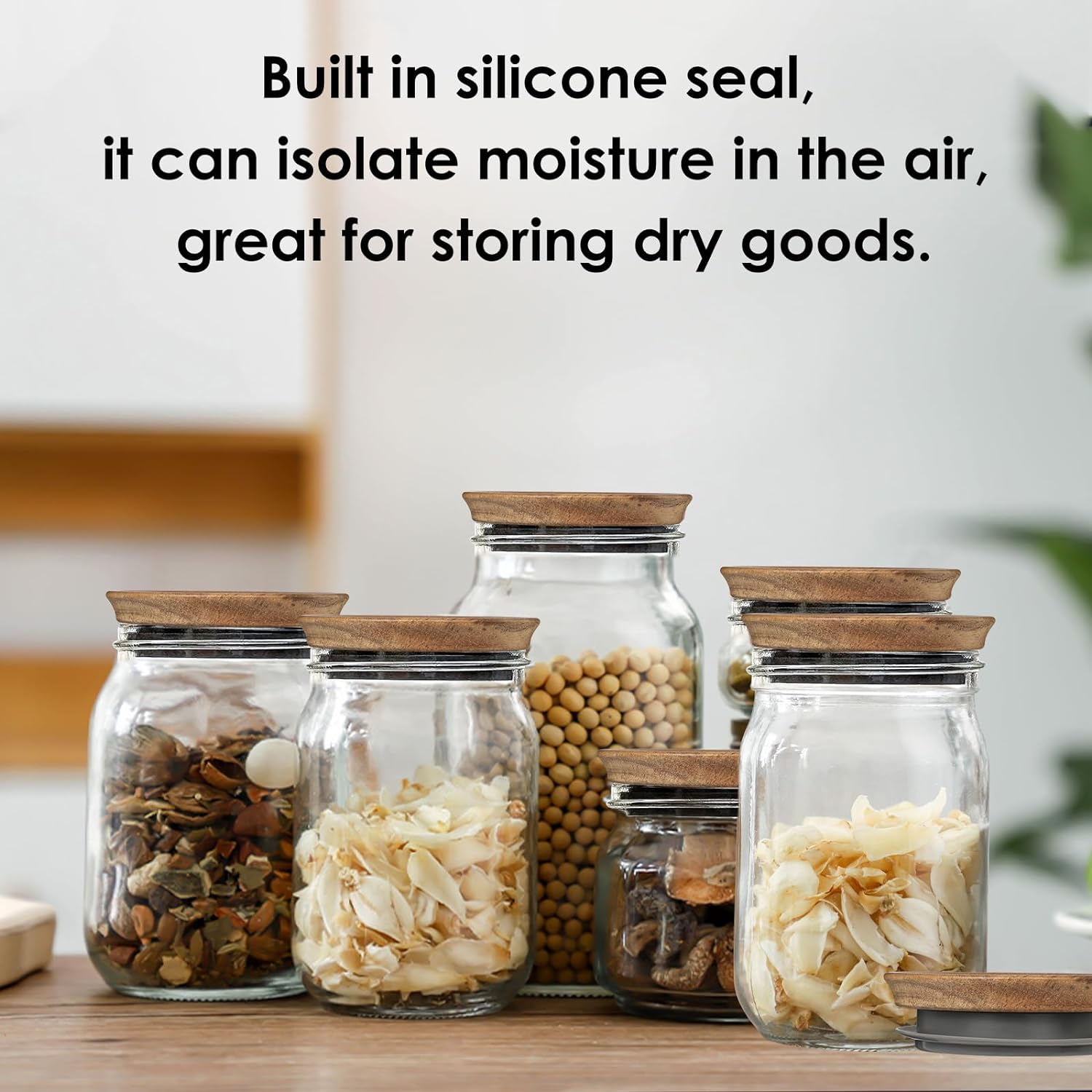 Saiveina 6-Pack Regular Mouth Lids for Mason Jars
