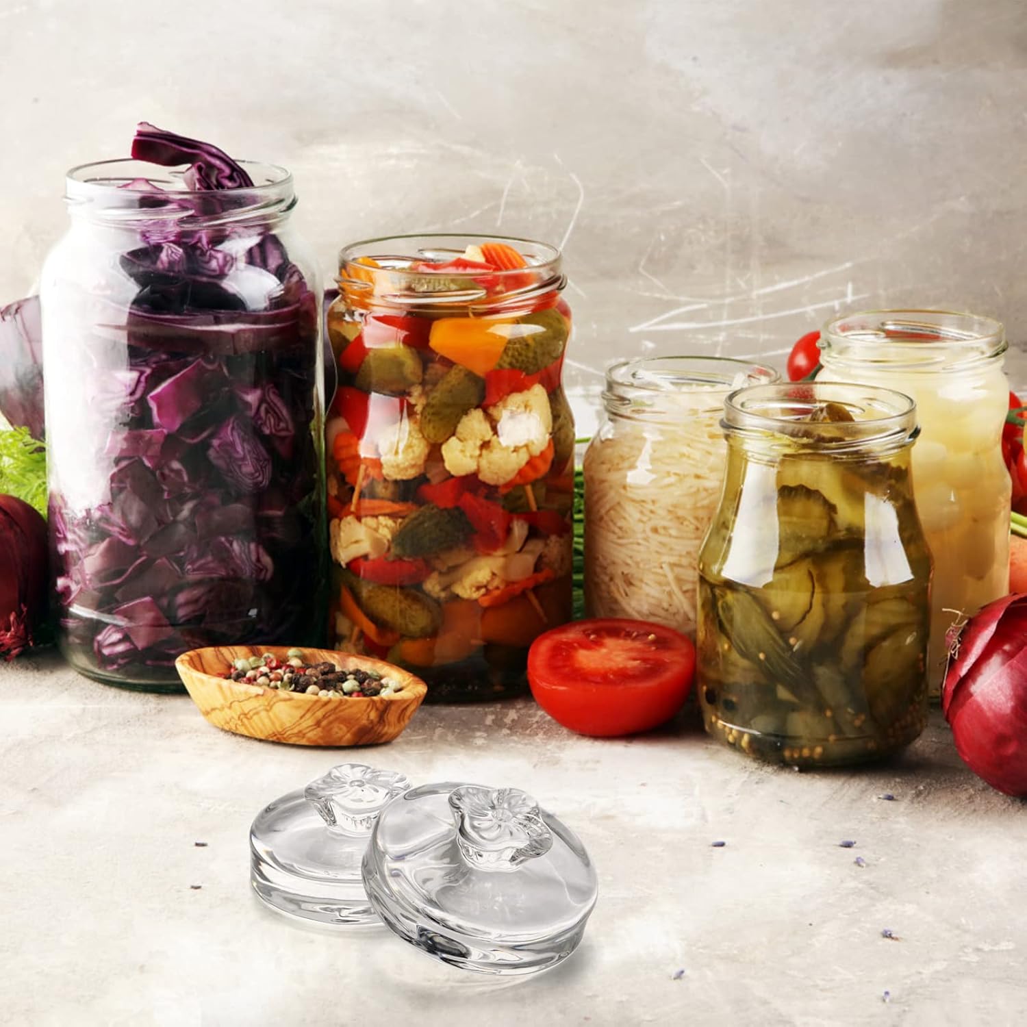 9-Piece Glass Fermentation Weights with Easy Grip