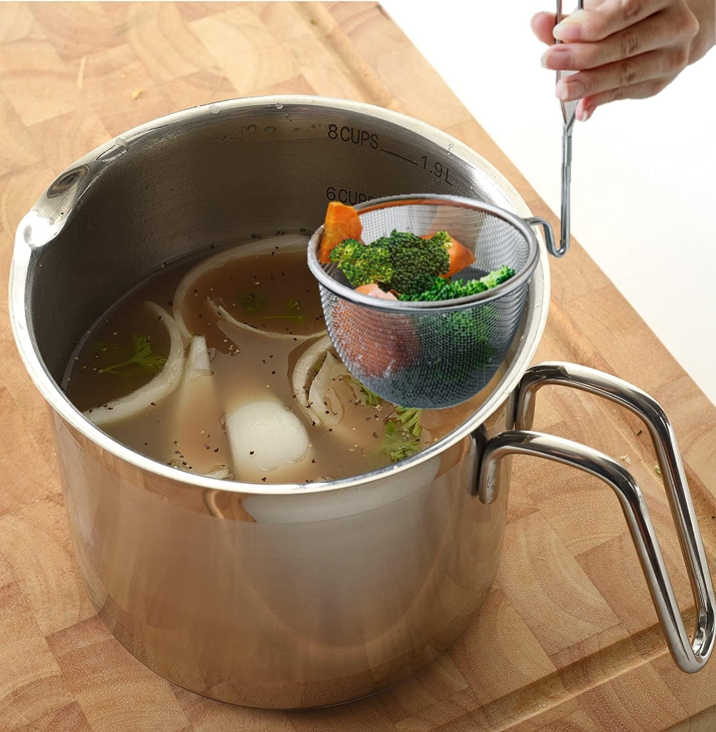 8-Cup Multipurpose Pasta Pot with Glass Lid and Noodle Strainer - i Kito