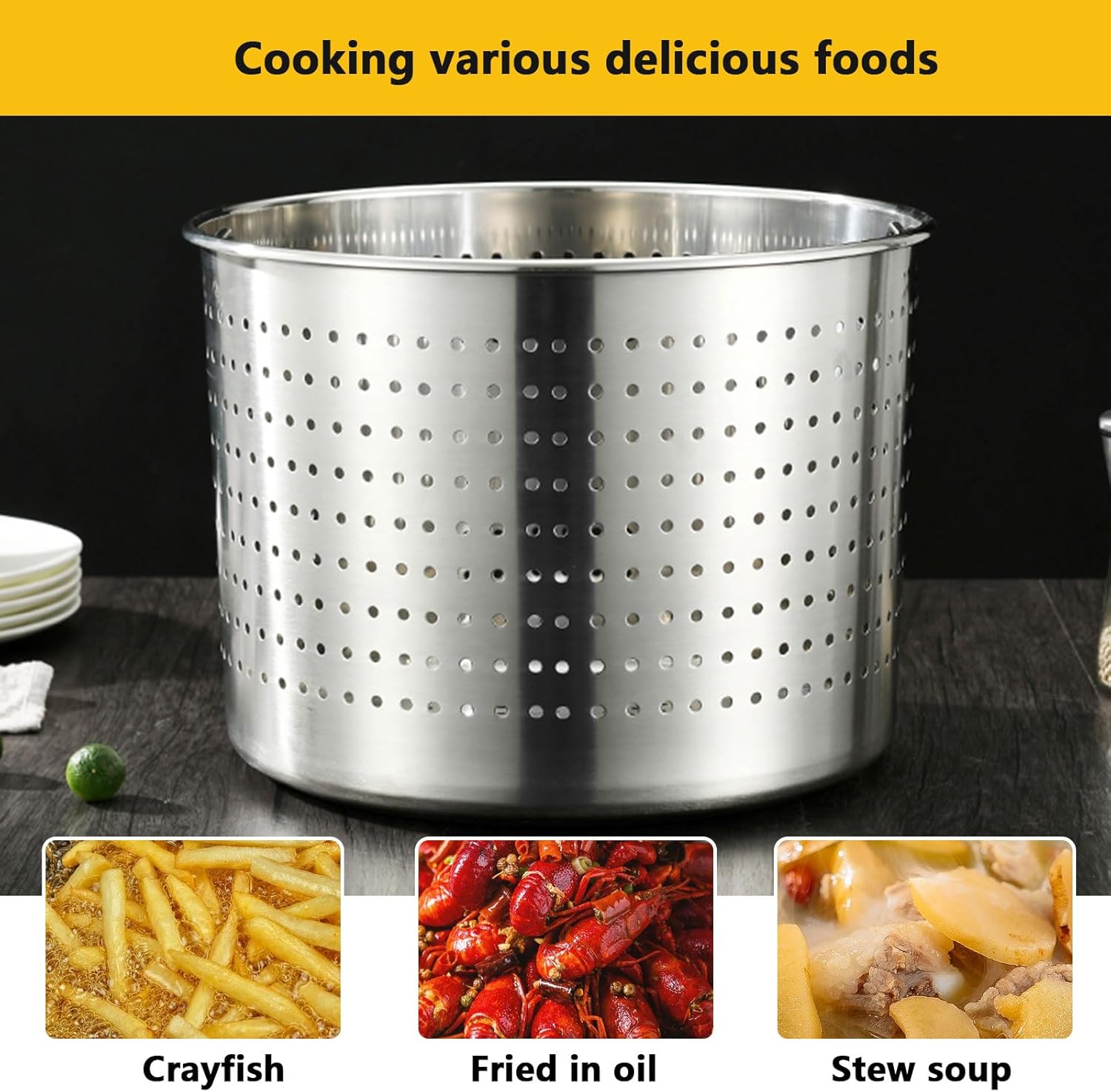 Large 40cmx40cm Stainless Steel Cooking Pot