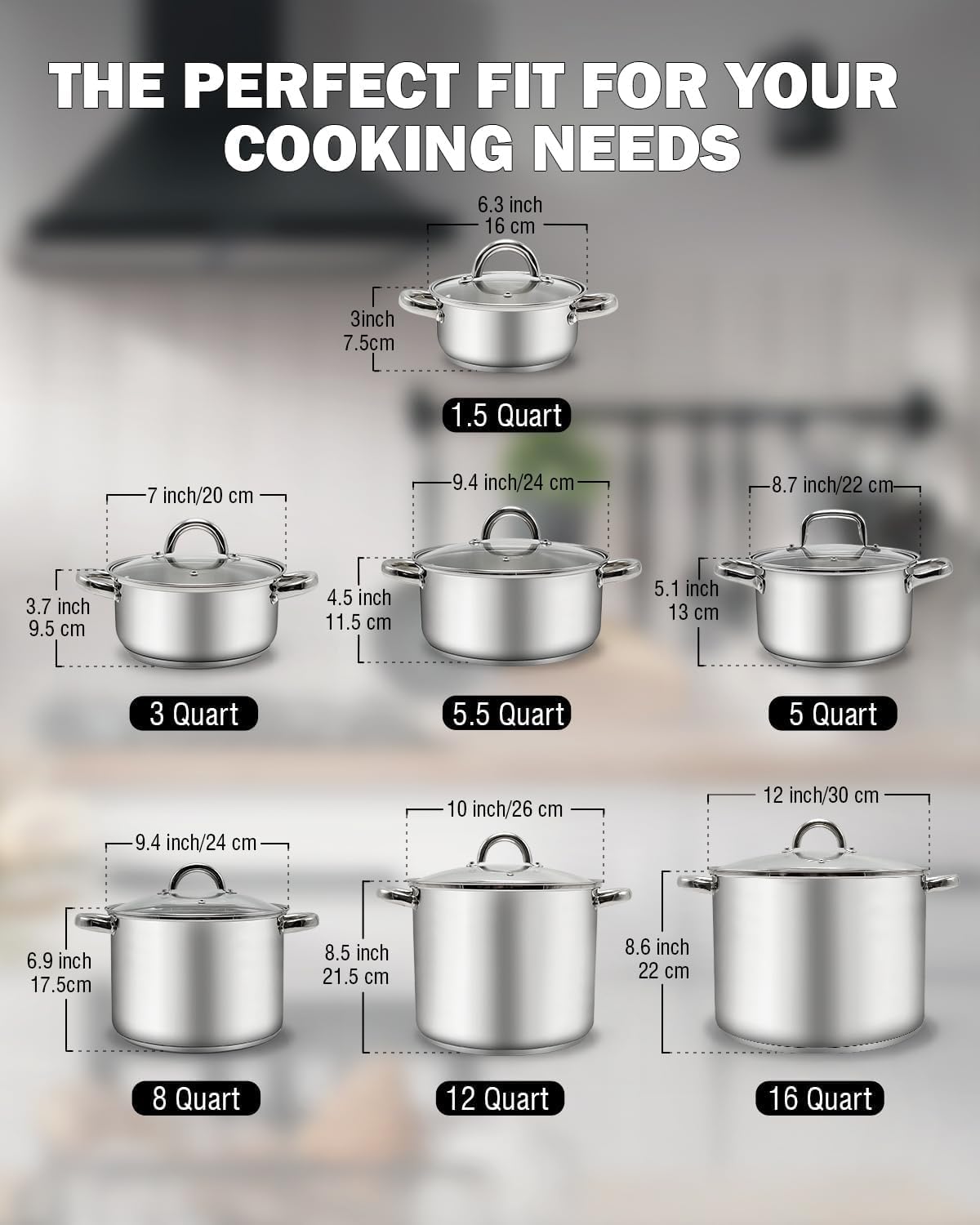 Cook N Home 12-Quart Stainless Steel Stockpot with Lid