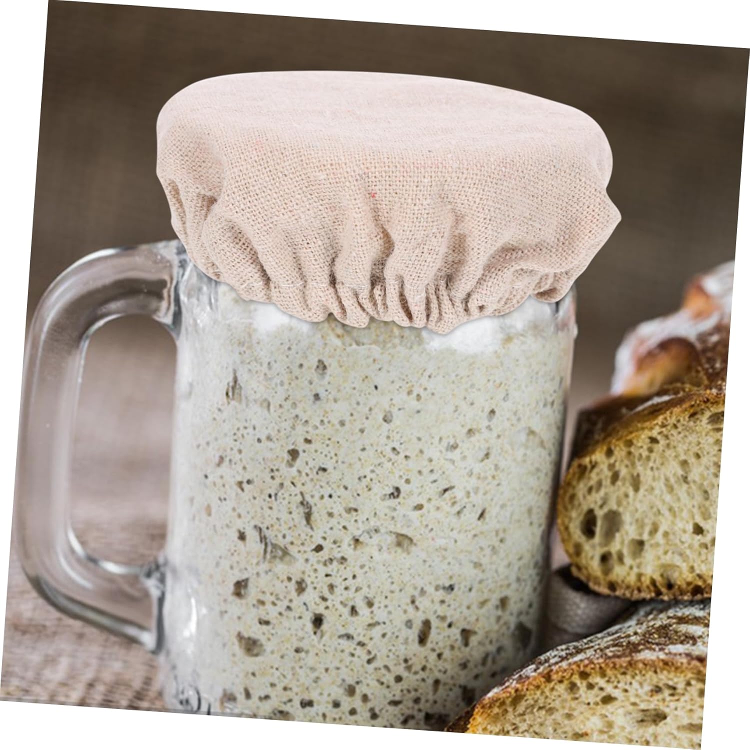 Garneck 2pcs Reusable Muslin Jar Covers
