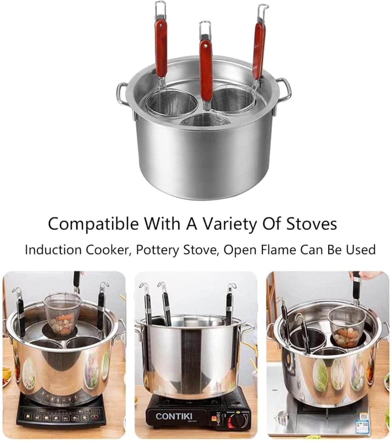 Stainless Steel Pasta Cooker Set for Home Restaurant