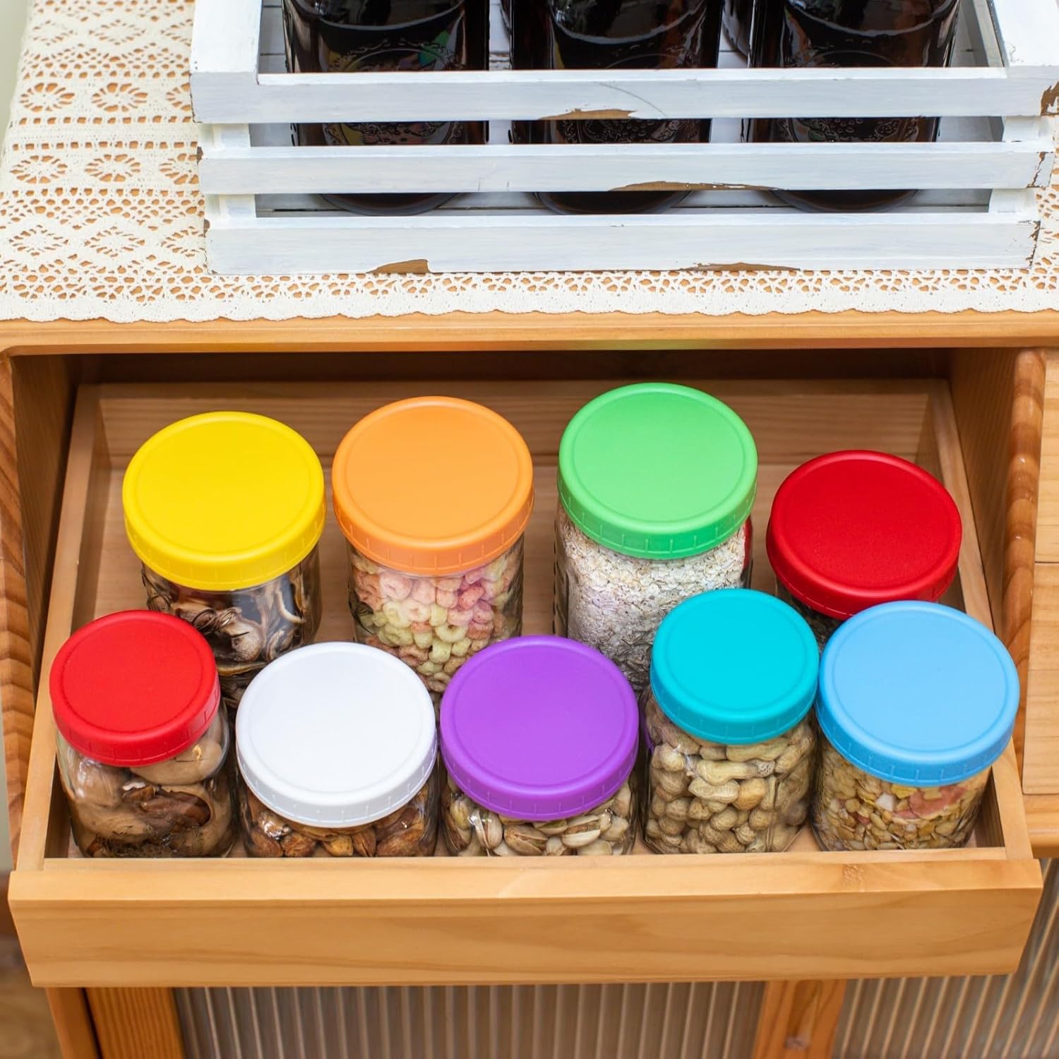 Perfect For Home Use - Wide Mouth Mason Jar Lids