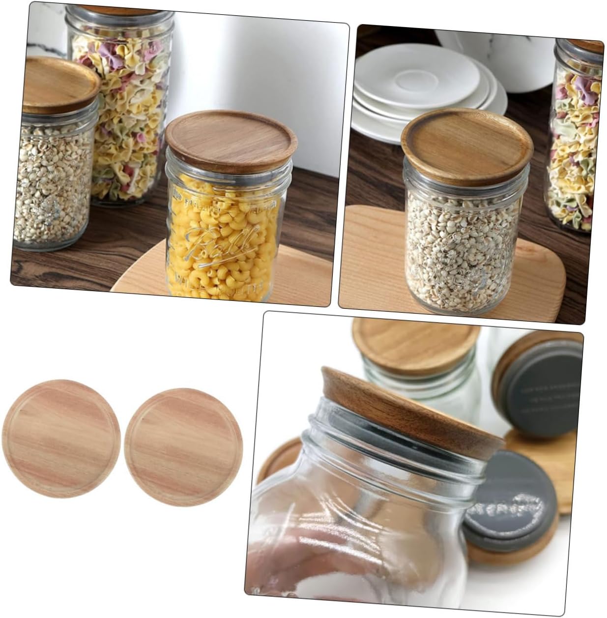 Perfect Silicone Wooden Jar Lids for Airtight Storage