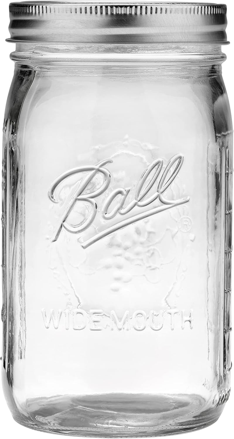 Ball Wide Mouth Quart Mason Jars with Lids and Bands