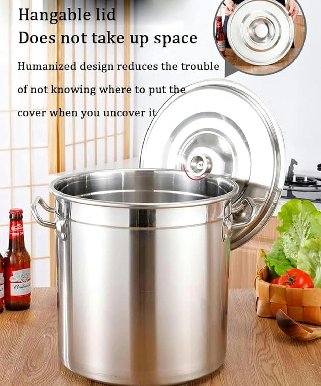 Stainless Steel Stockpot Set for Cooking Poultry Fish and Meat