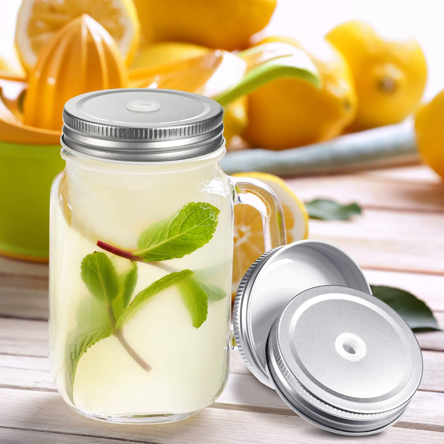 Experience perfect storage with our 8-piece mason jar lid set