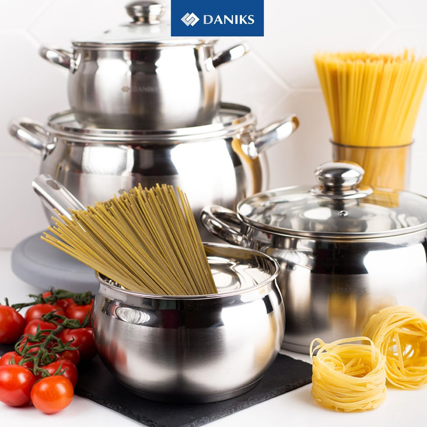 High-Quality 4 Quart Stainless Steel Stock Pot with Glass Lid