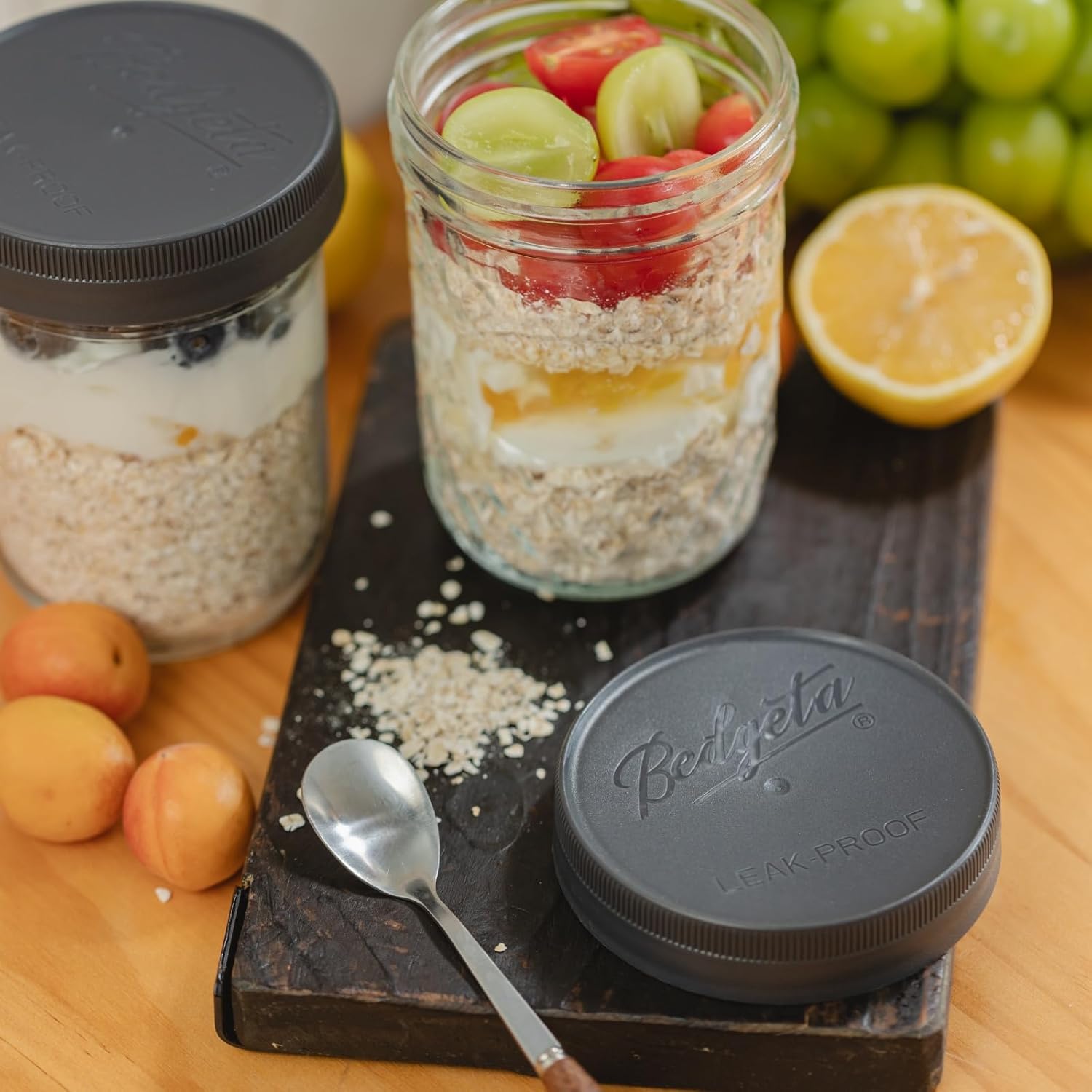 Wide Mouth Mason Jar Lids 9-Pack BPA-Free Leak-Proof Reusable