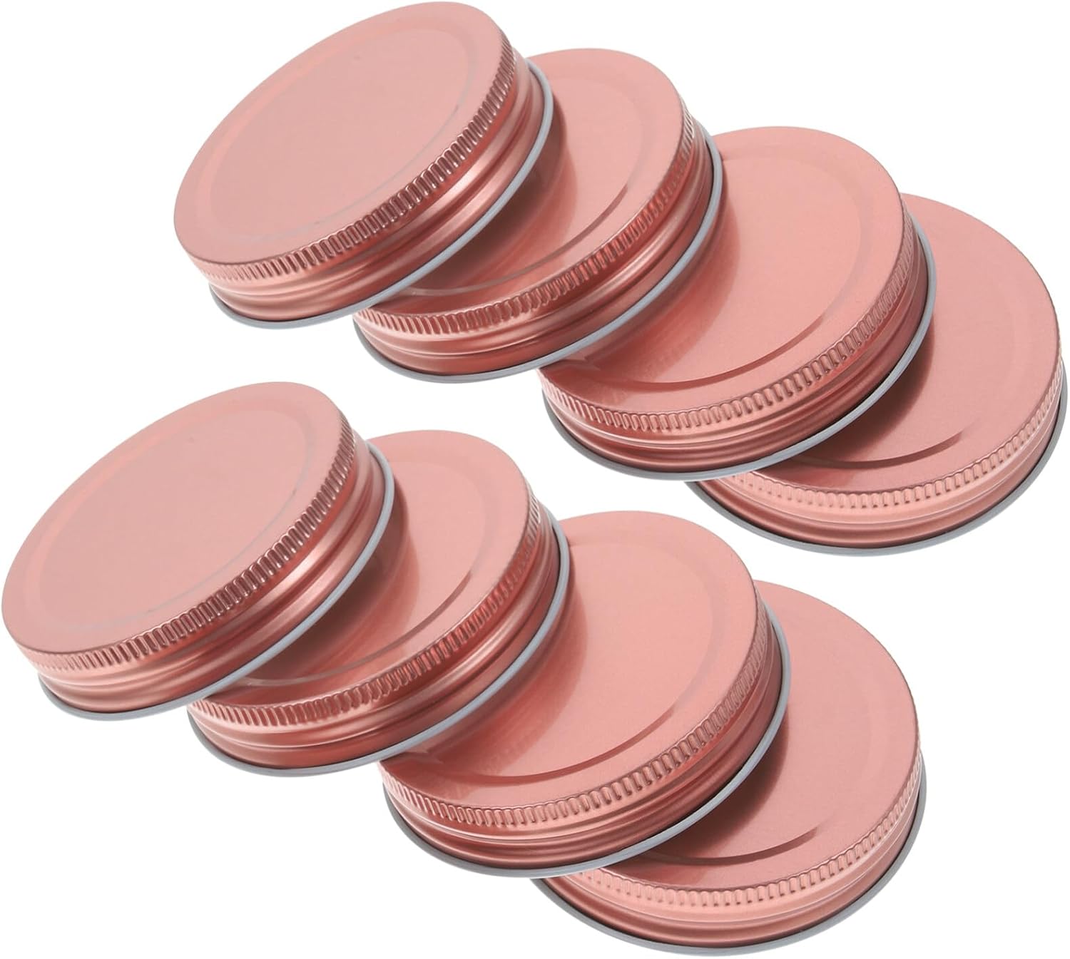 Perfect for storage with 12 rose gold canning lids