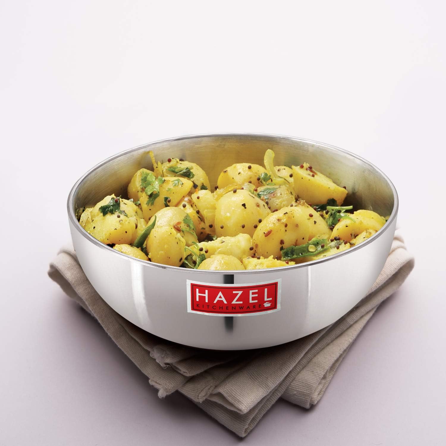 Hazel Induction Aluminum Kadai Cookware 2100ml