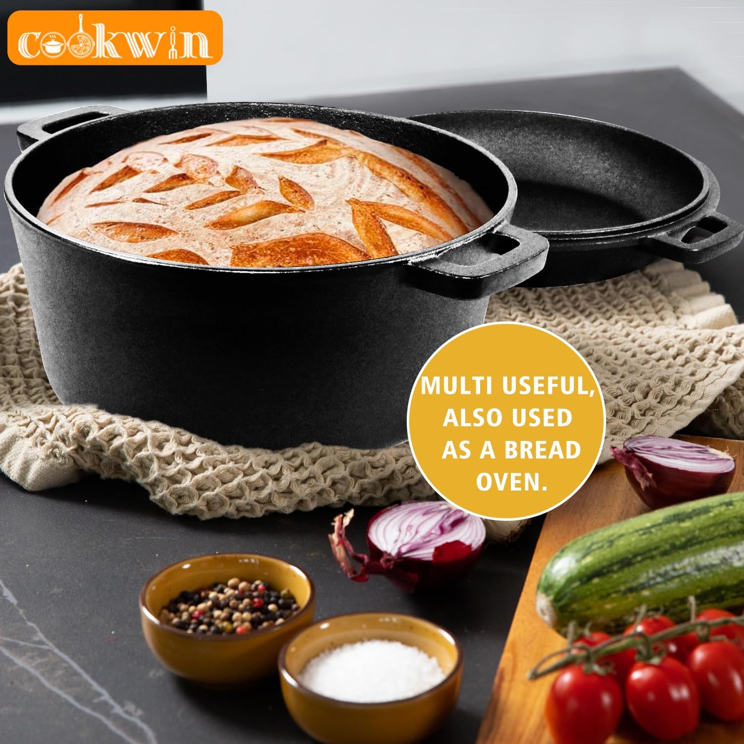 Durable 2-in-1 Dutch Oven Set for Camping Cooking