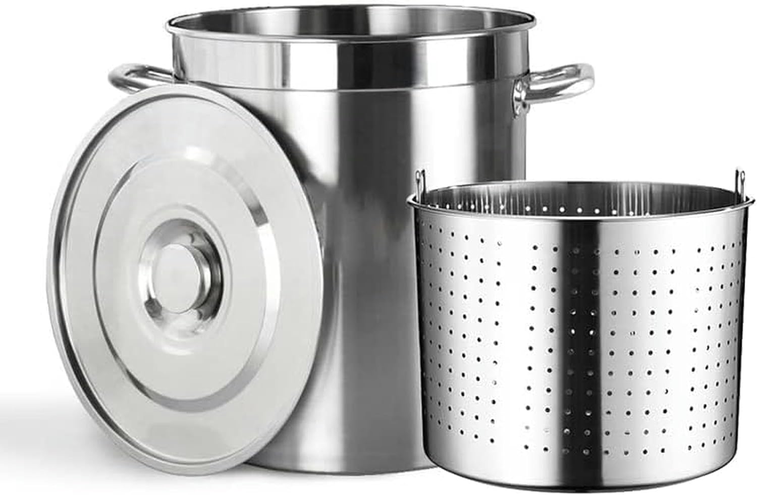 Stainless Steel Stockpot with Lid 45QT63QT