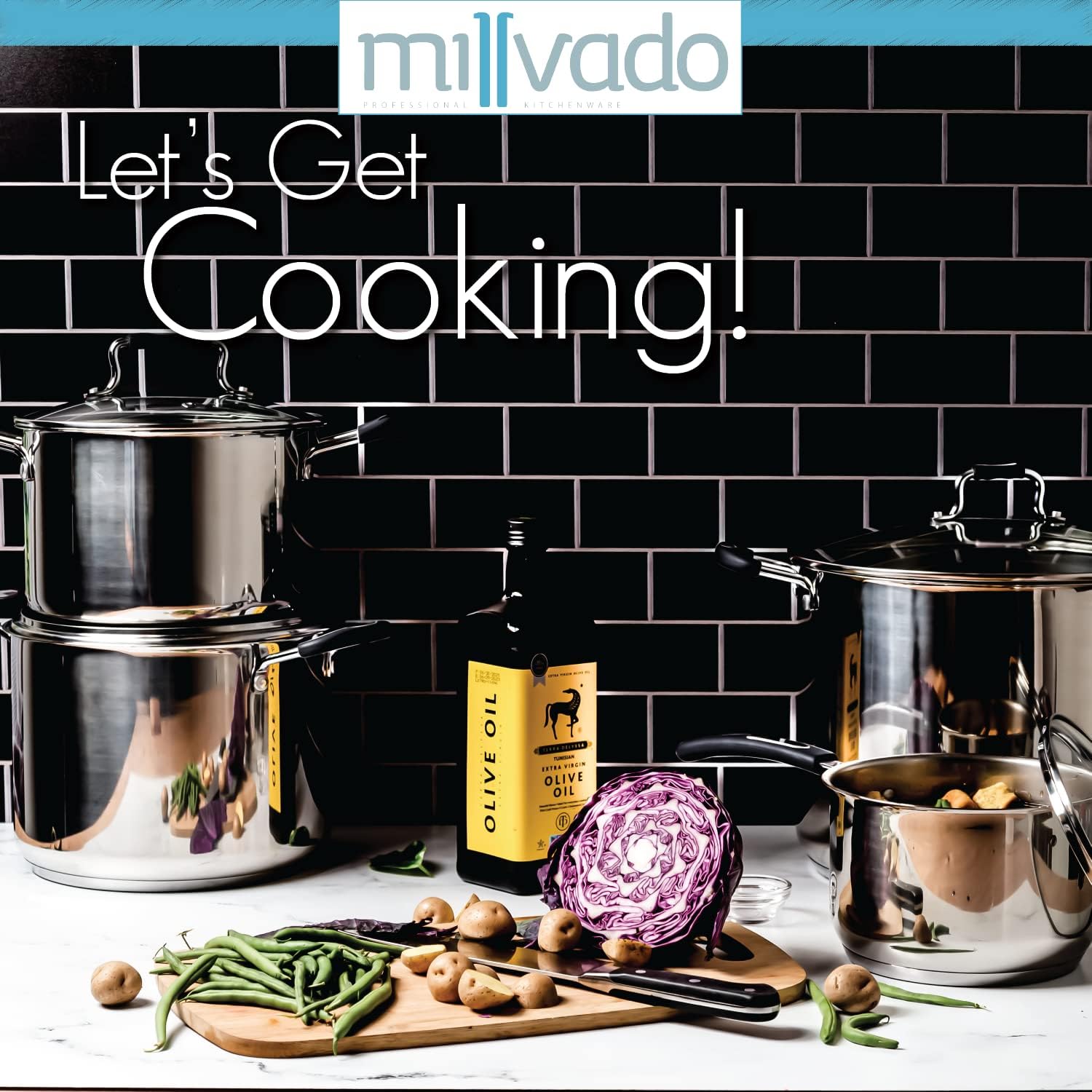 Millvado 20 Quart Stock Pot