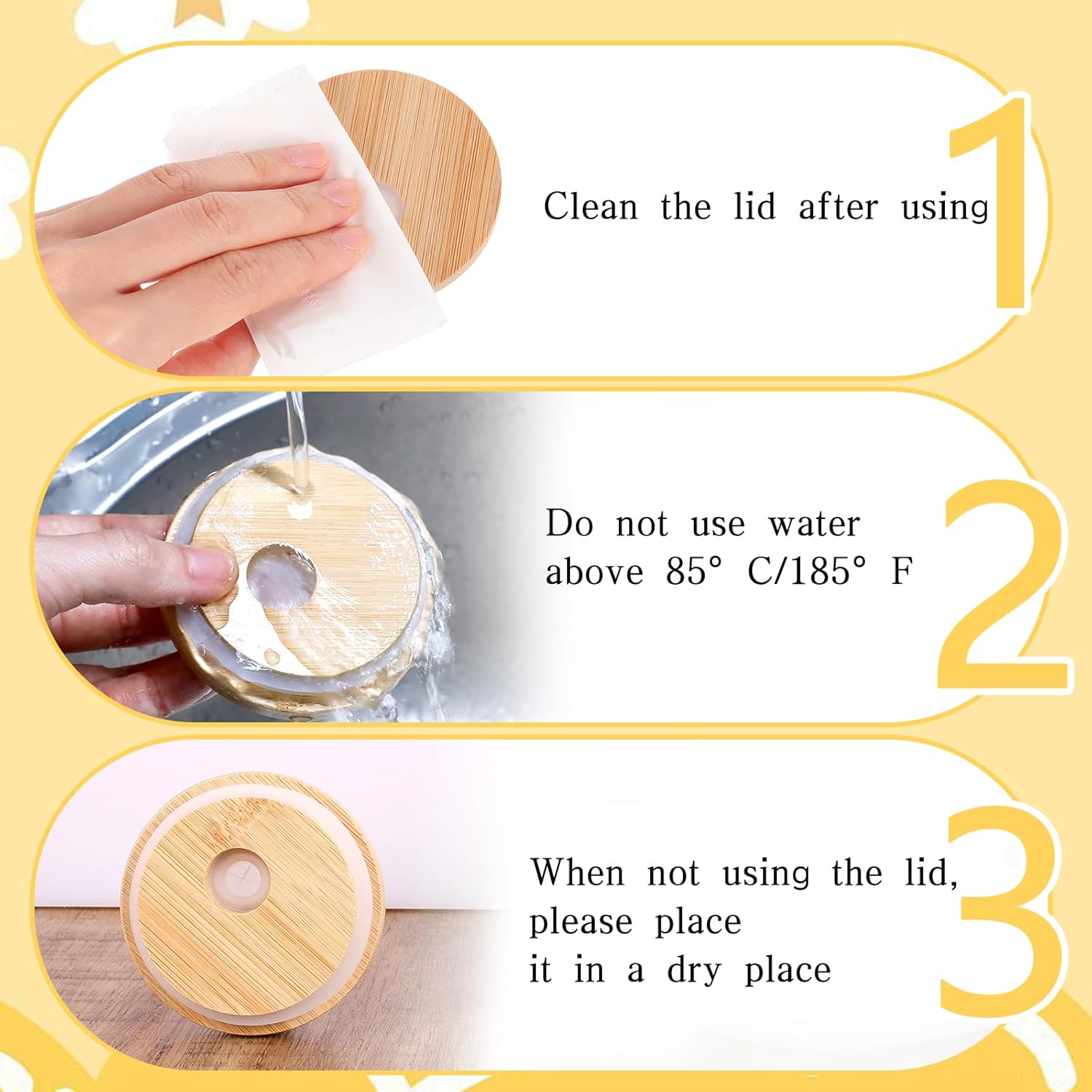 Bamboo Mason Jar Lids