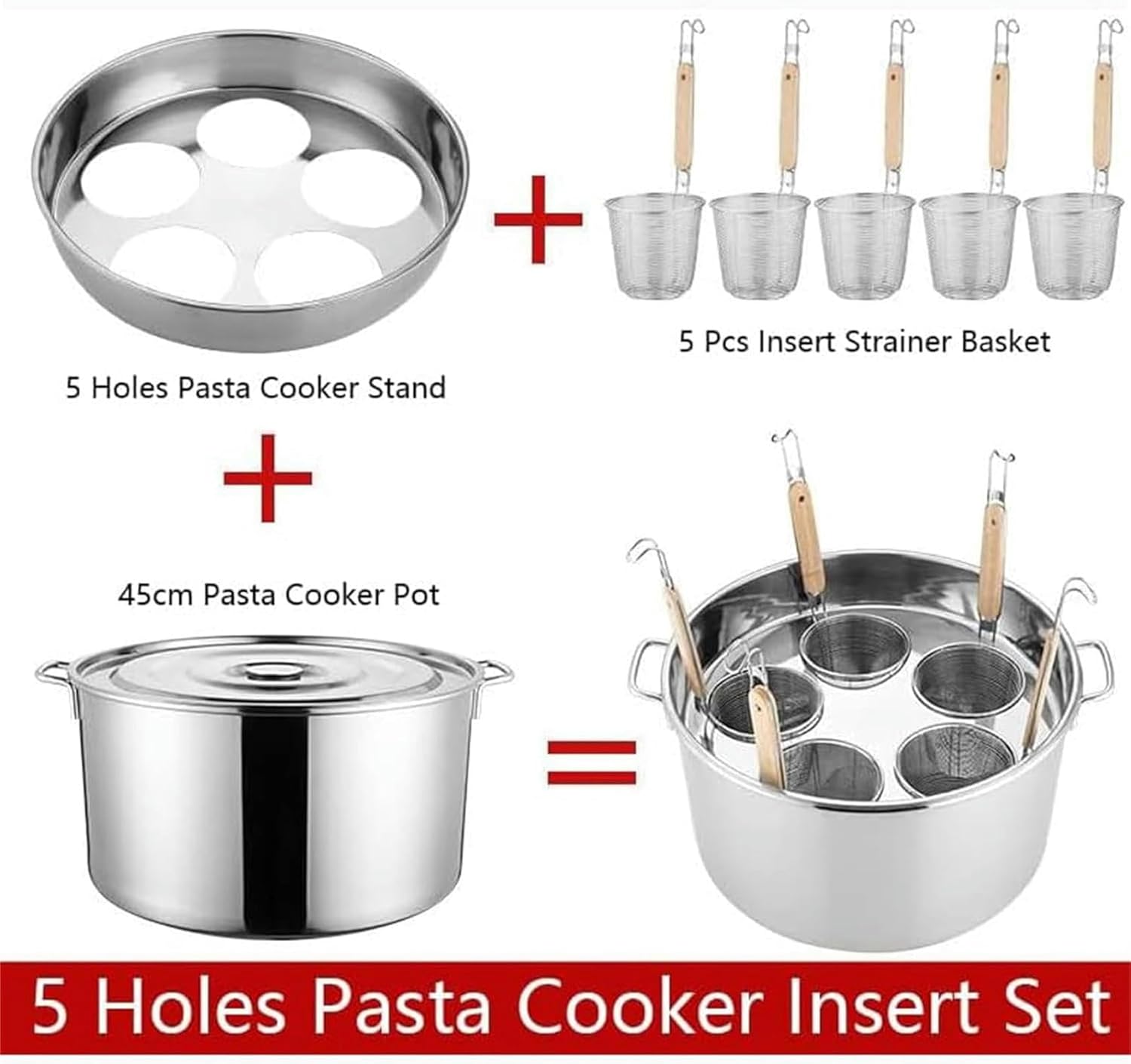 Wzglod Stainless Steel Commercial Pasta Cooker