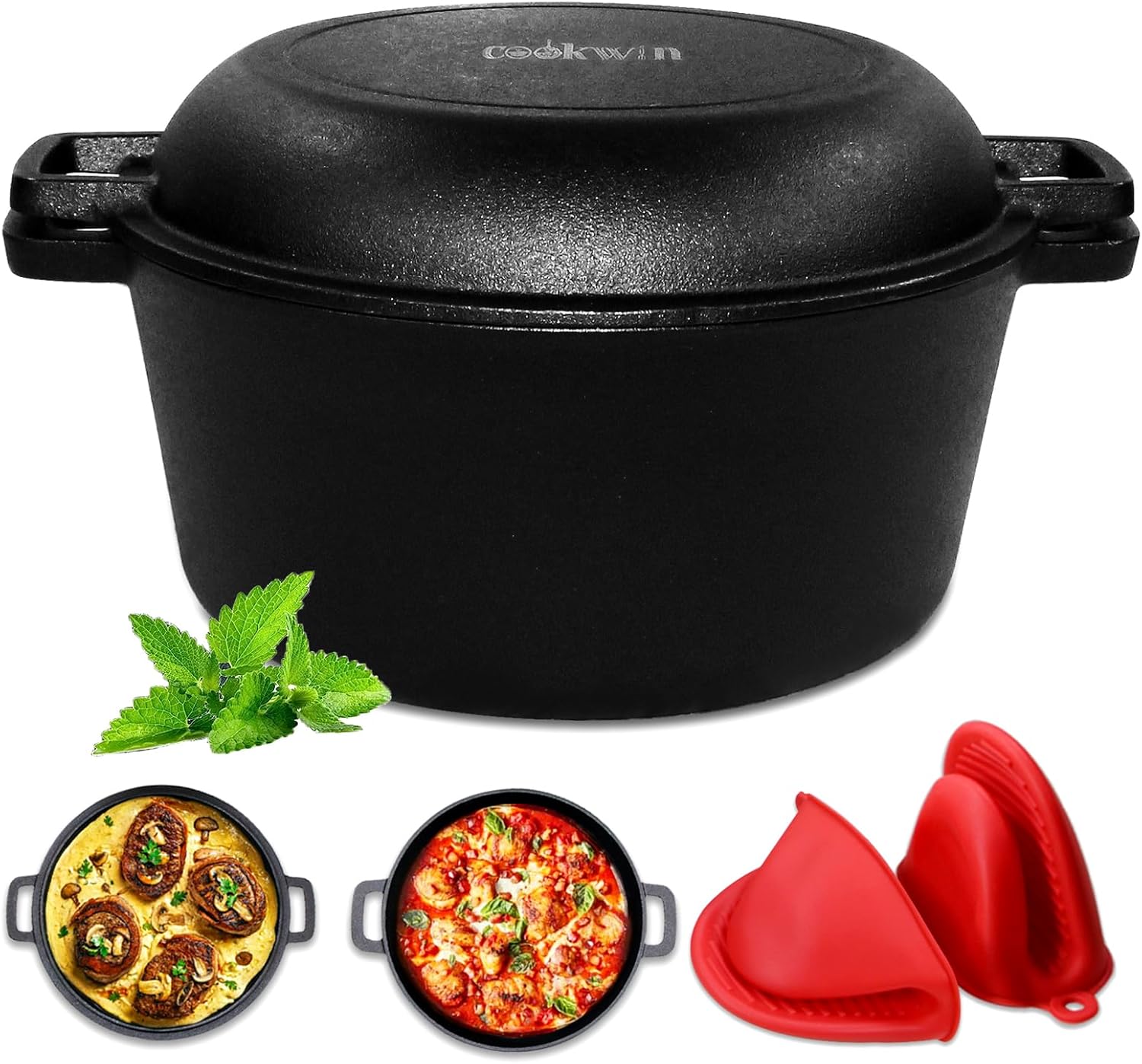 Durable 2-in-1 Dutch Oven Set for Camping Cooking