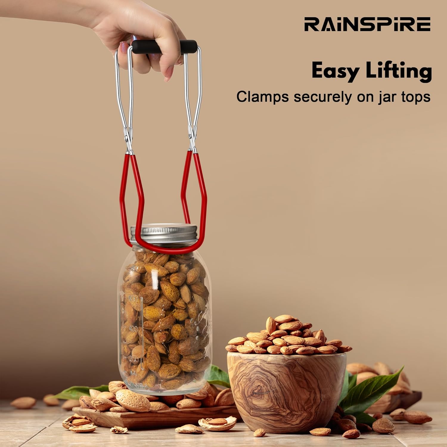 Rainspire Canning Jar Lifter Red Safety Tool
